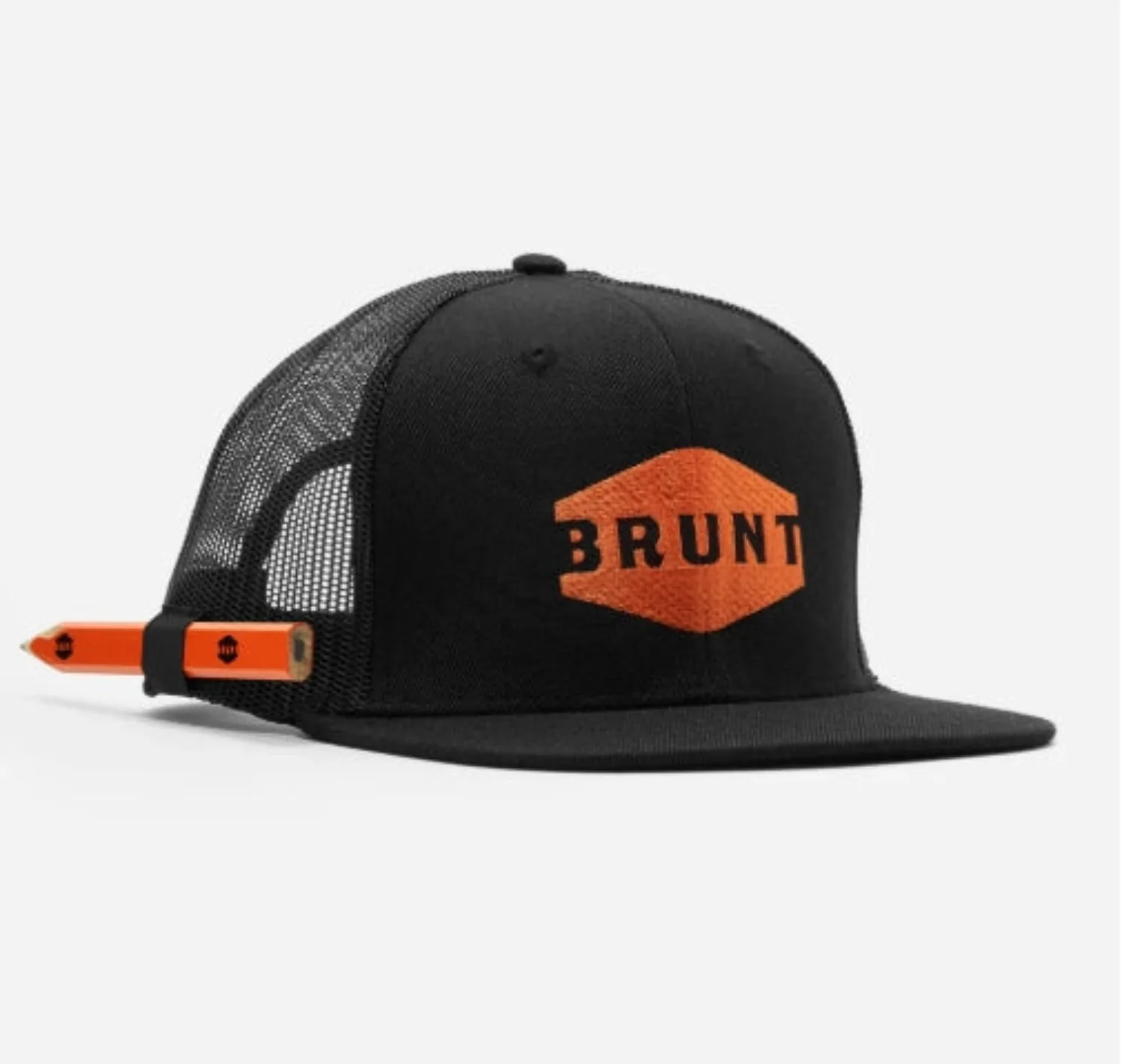 BRUNT Men's Flat Brim Pencil Holder Snapback Cap