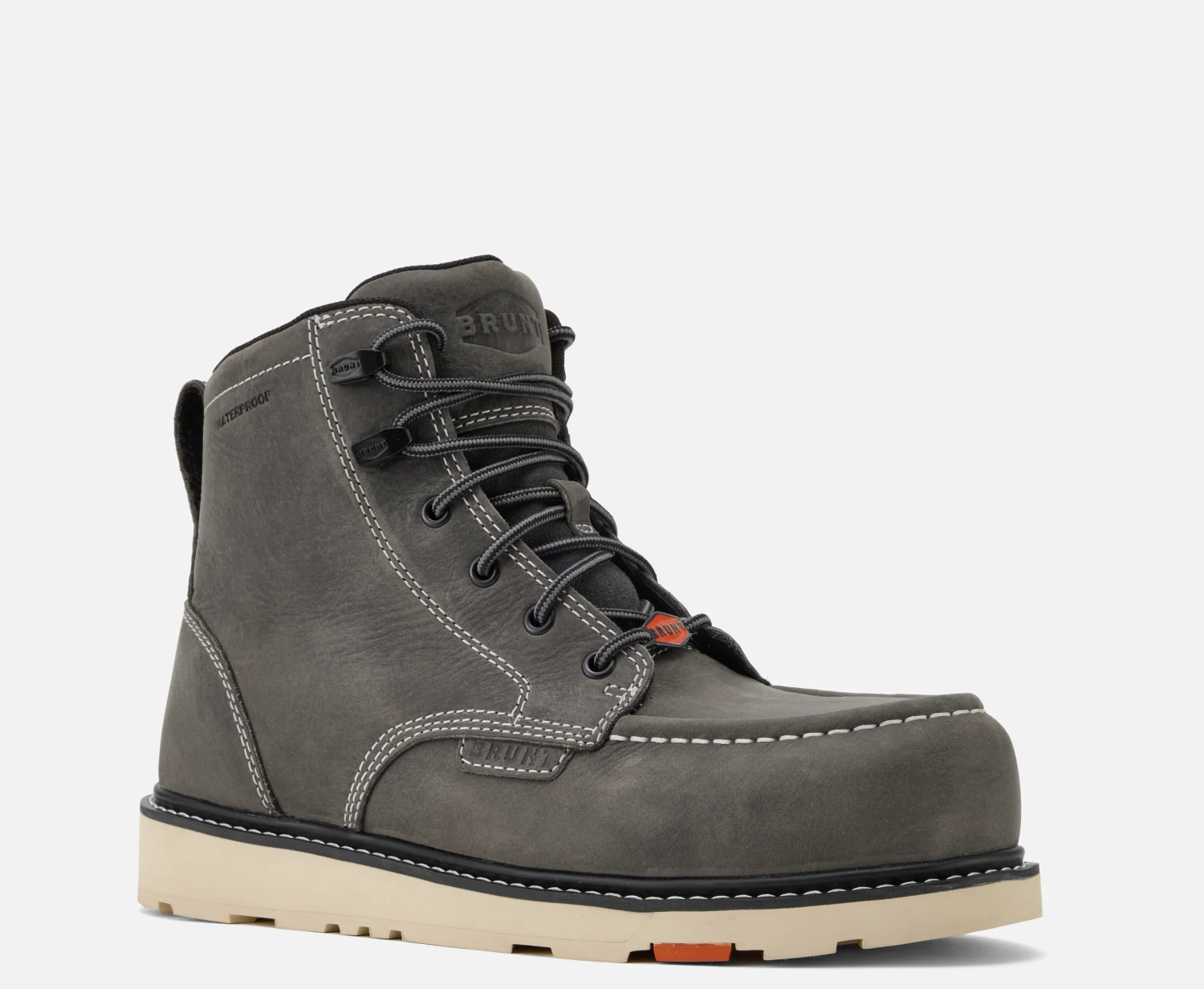 BRUNT Men's Marin 6" Waterproof Moc Toe Work Boot - Image 2