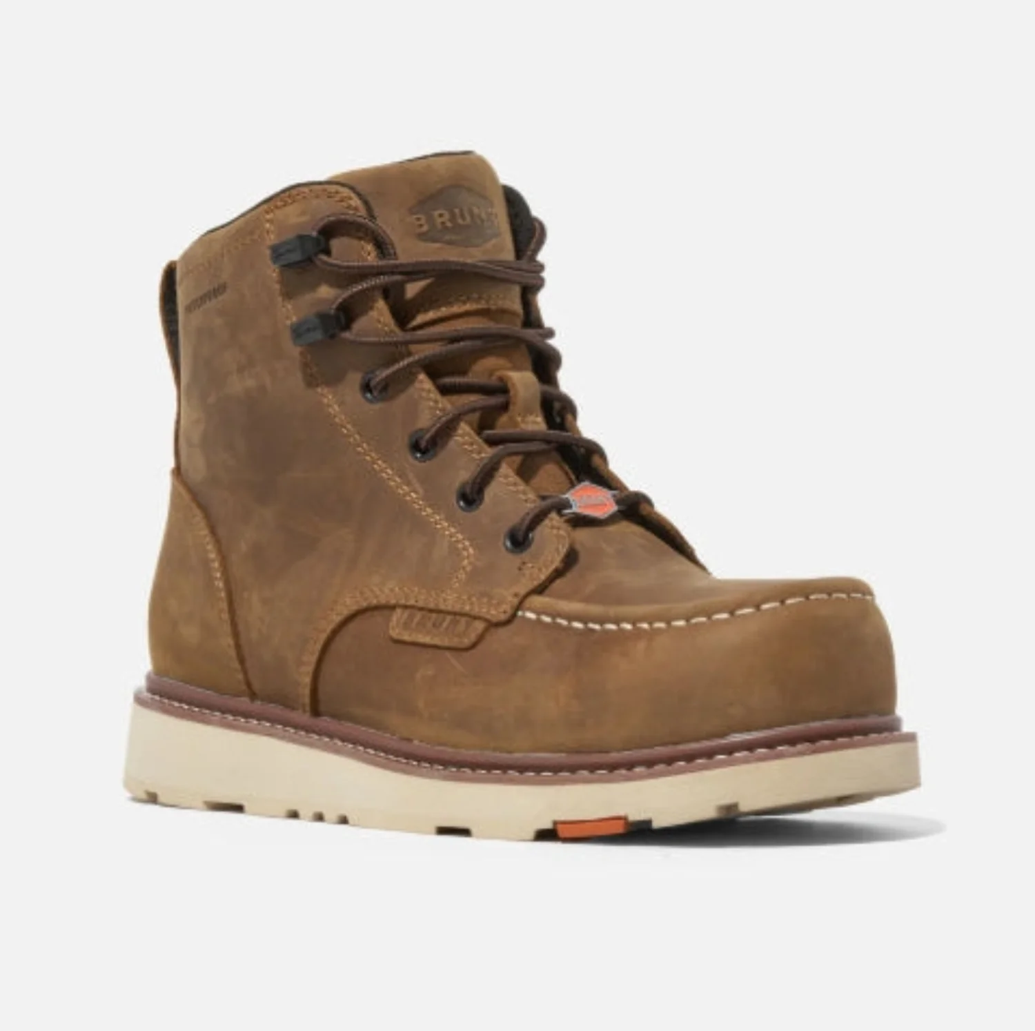 BRUNT Men's Marin 6" Waterproof Moc Toe Work Boot - Image 2