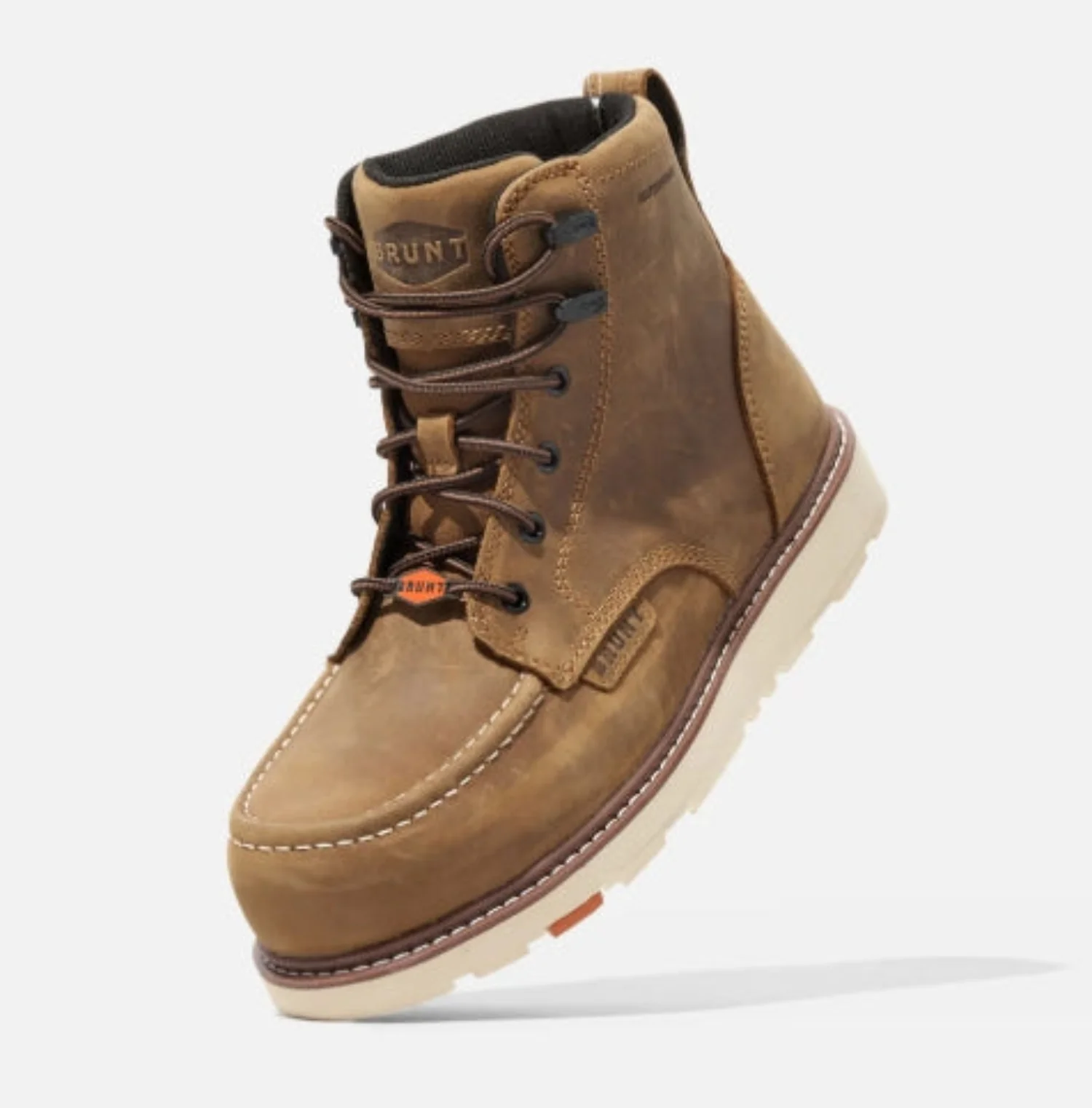 BRUNT Men's Marin 6" Waterproof Moc Toe Work Boot - Image 3