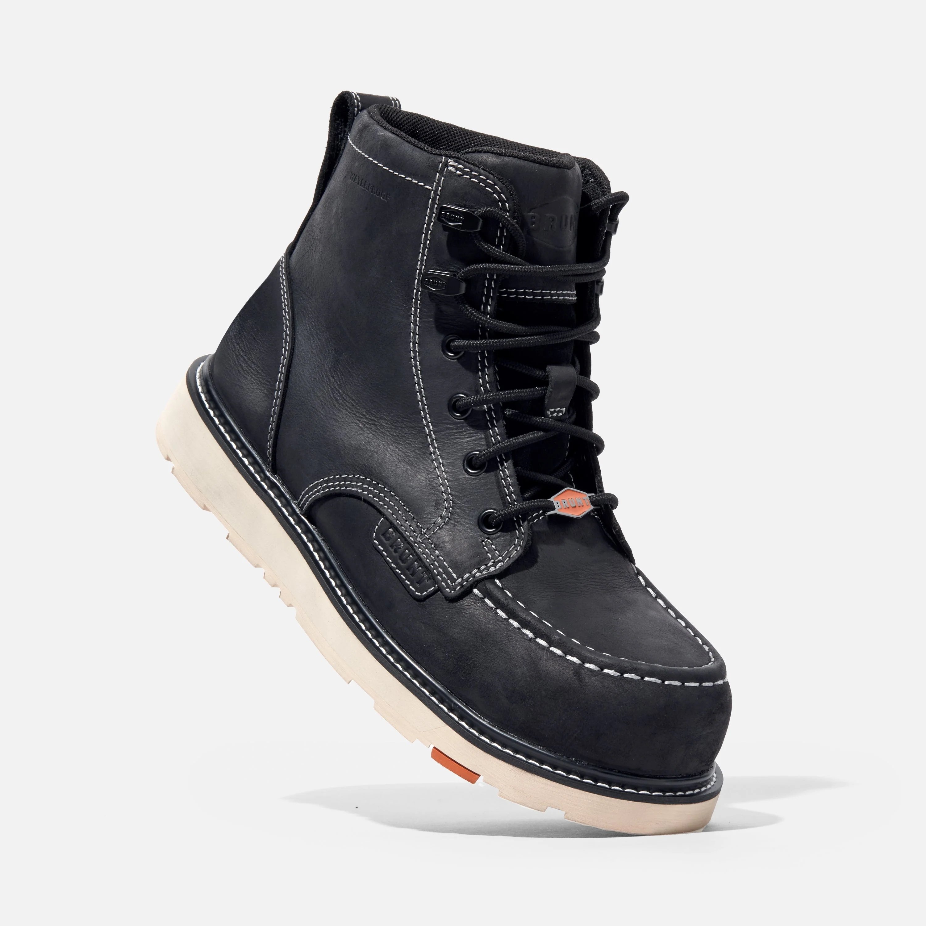 BRUNT Men's Marin 6" Waterproof Moc Toe Work Boot - Image 6