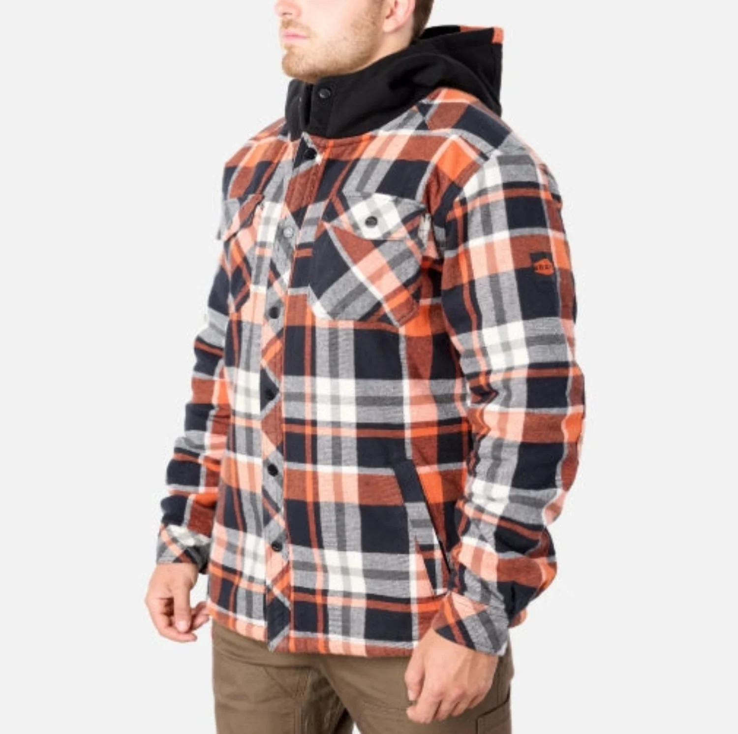 BRUNT Men's The Brunt Heavy Duty Hooded Snap Shirt Jac - Image 7