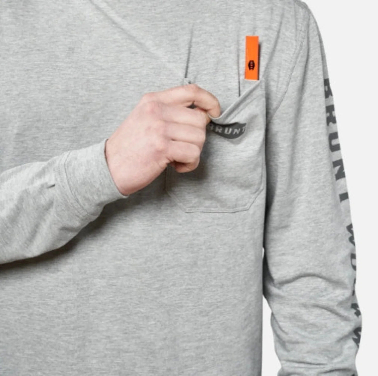 BRUNT Men's The Brunt Utility Pocket Logo Long Short T-Shirt - Image 14