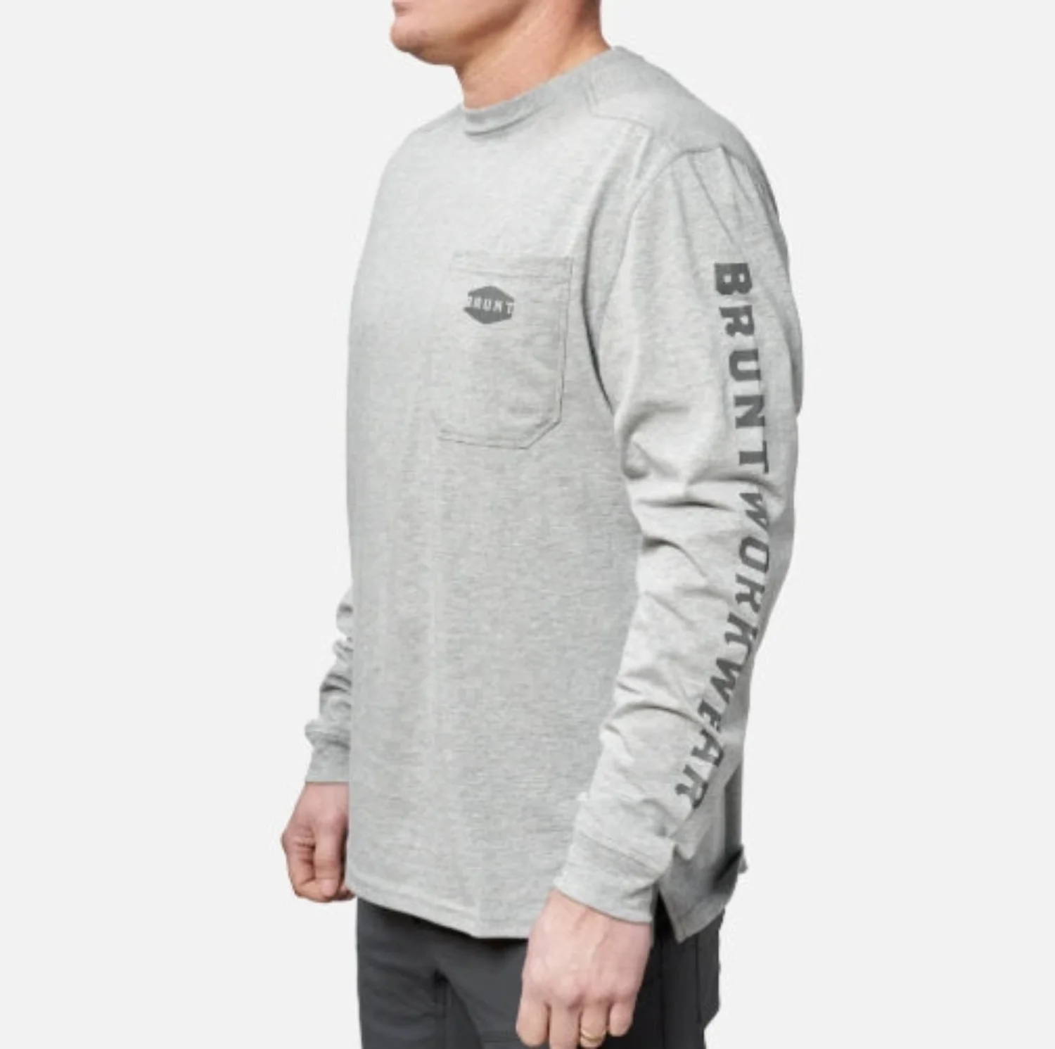 BRUNT Men's The Brunt Utility Pocket Logo Long Short T-Shirt - Image 15