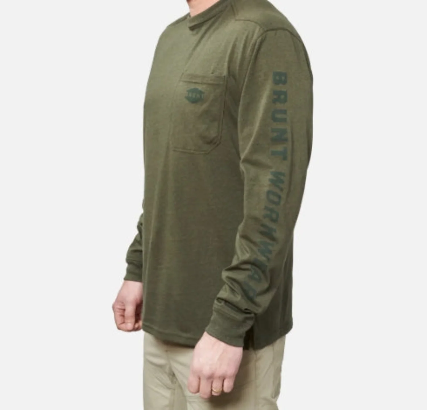 BRUNT Men's The Brunt Utility Pocket Logo Long Short T-Shirt - Image 2