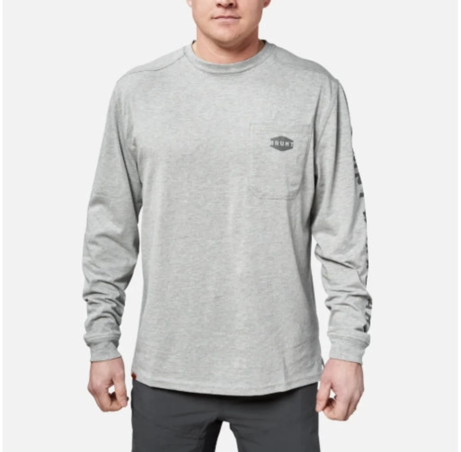 BRUNT Men's The Brunt Utility Pocket Logo Long Short T-Shirt - Image 7