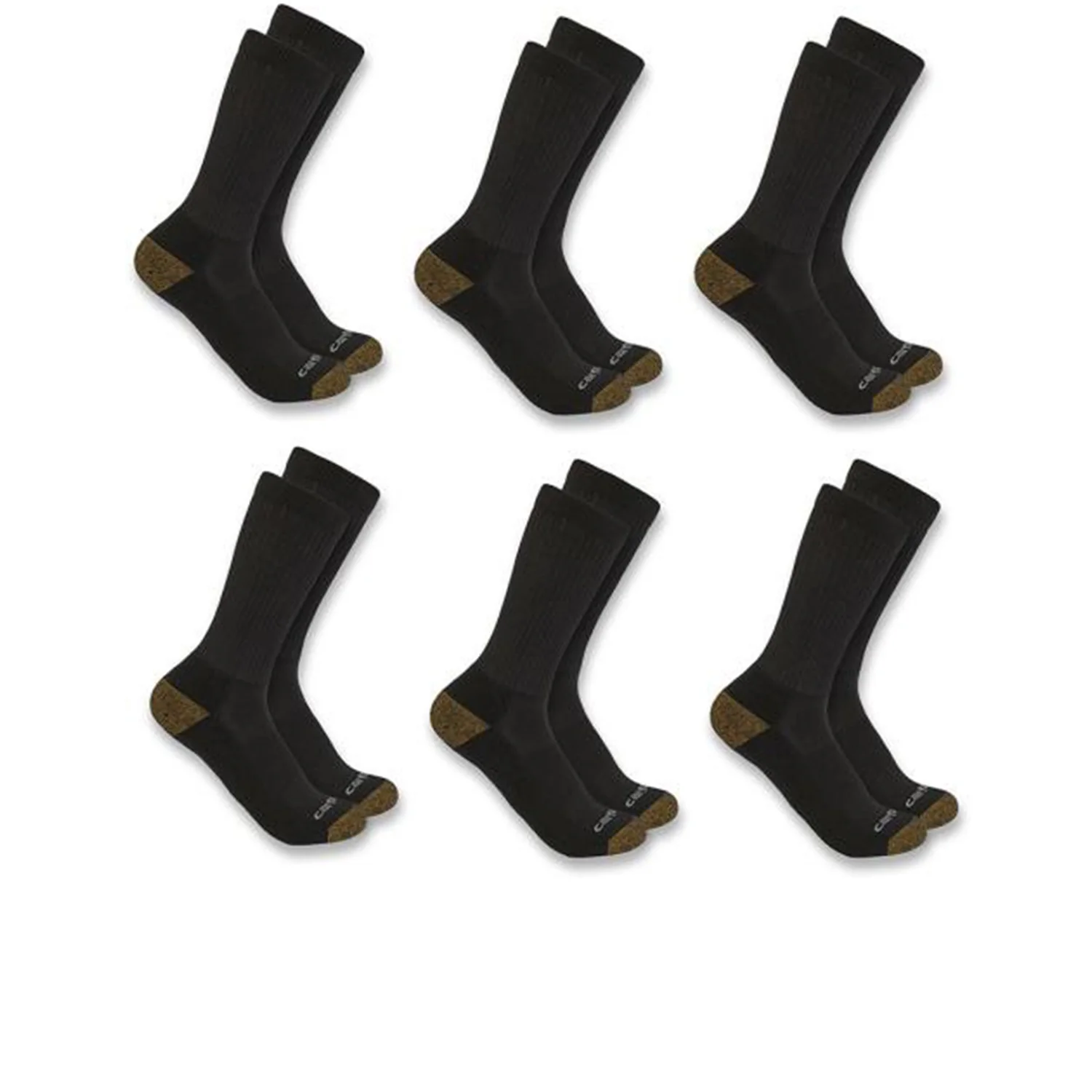 Carhartt Men's Midweight Synthetic Blend Crew Sock (6-Pack) - Image 2