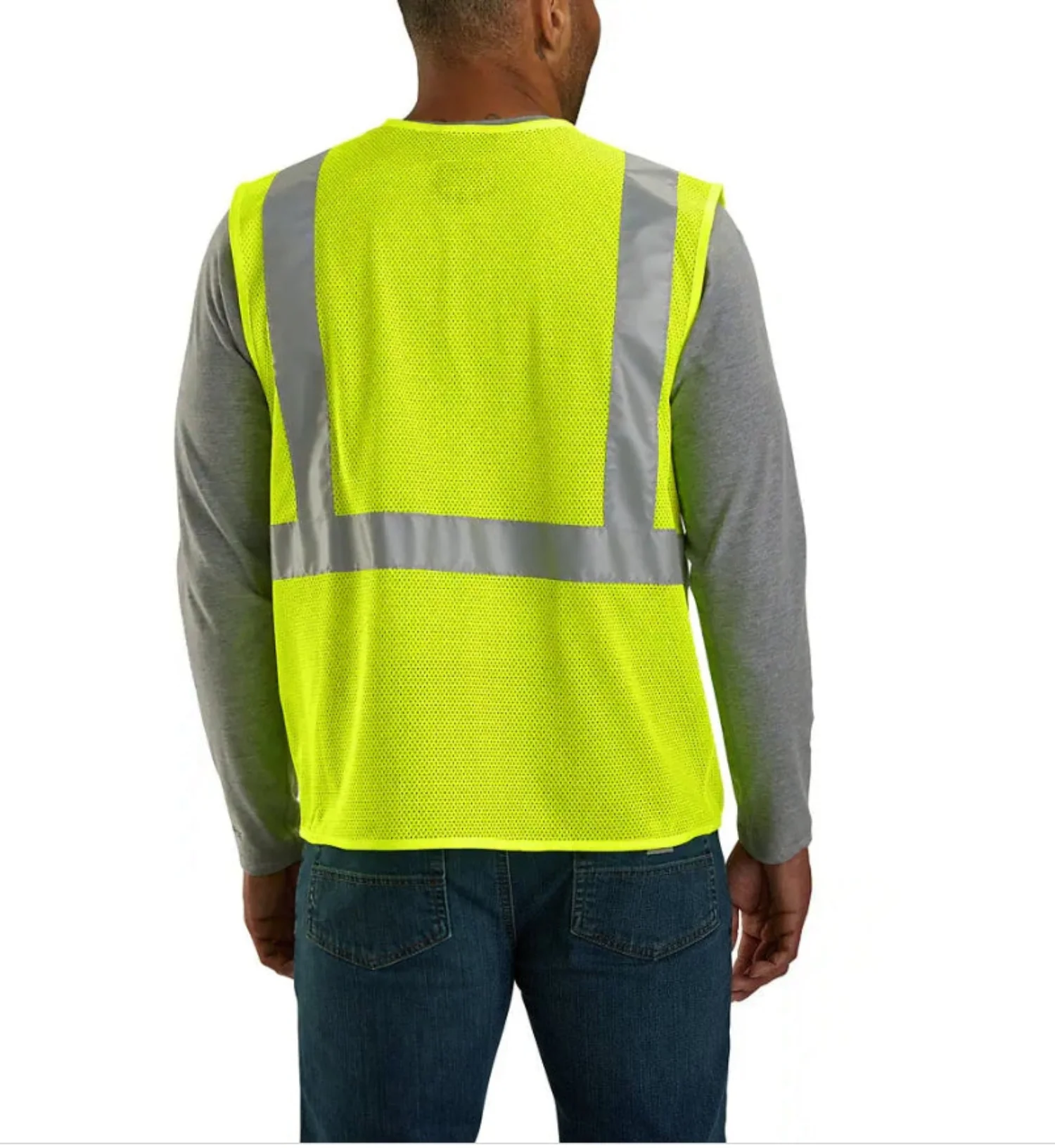 Carhartt Men's C2 Hi-Vis Mesh Multi-Pocket Zip Safety Vest - Image 2