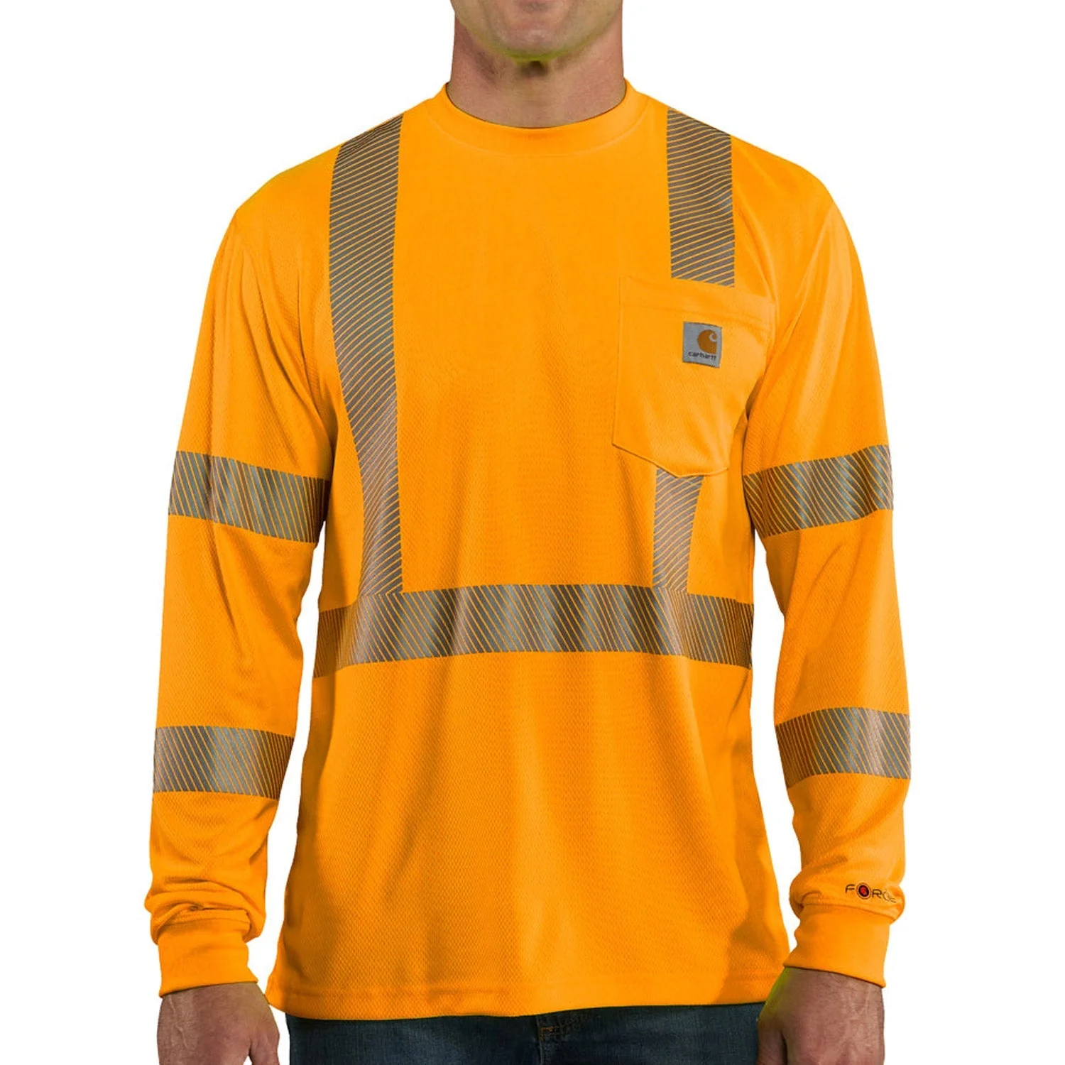 Carhartt Men's Force Class 3 Hi-Vis Long Sleeve T-Shirt - Image 3