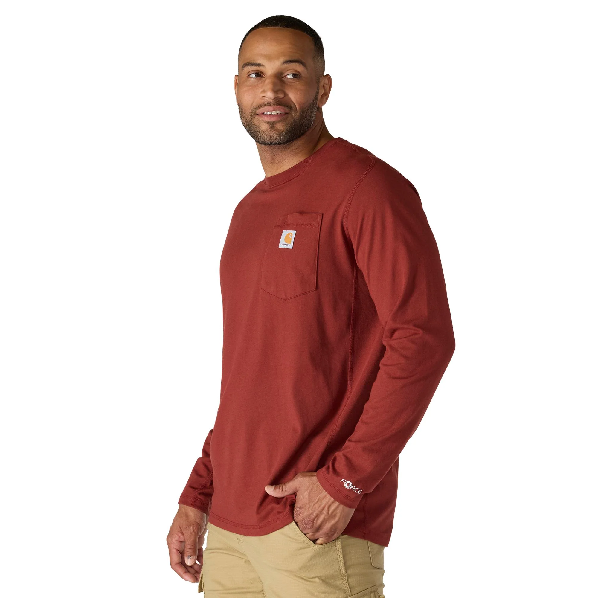 Carhartt Men's ForceĀ® Relaxed Fit Long Sleeve Pocket T-Shirt - Image 11