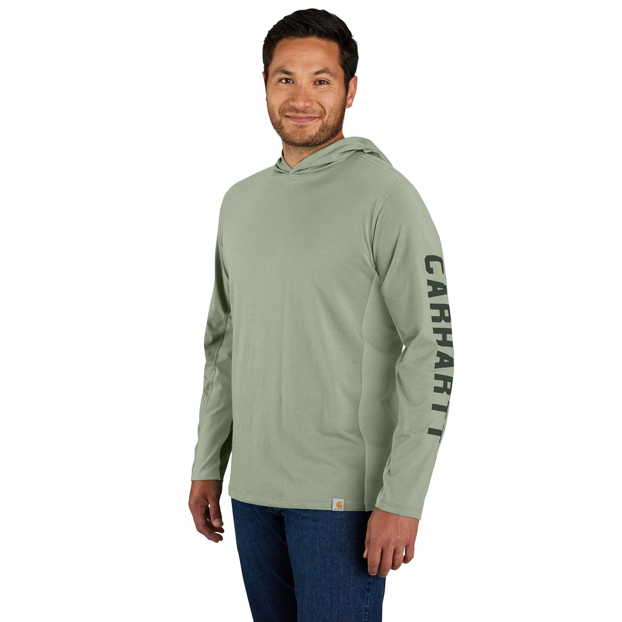 Carhartt Men's Force® Relaxed Fit Long Sleeve Logo Graphic Hooded Tee - Image 2