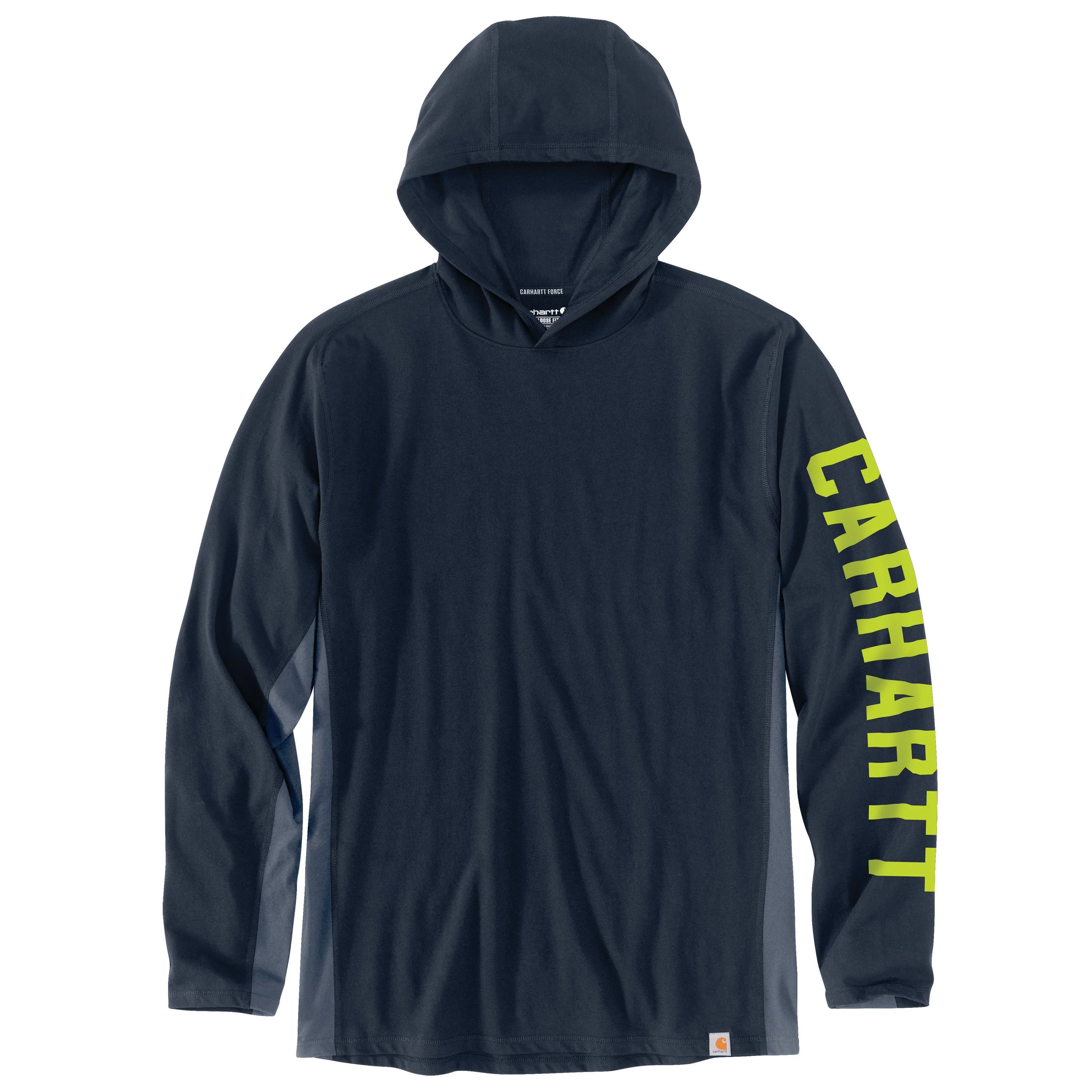 Carhartt Men's ForceĀ® Relaxed Fit Logo Hooded Long Sleeve T-Shirt - Image 3