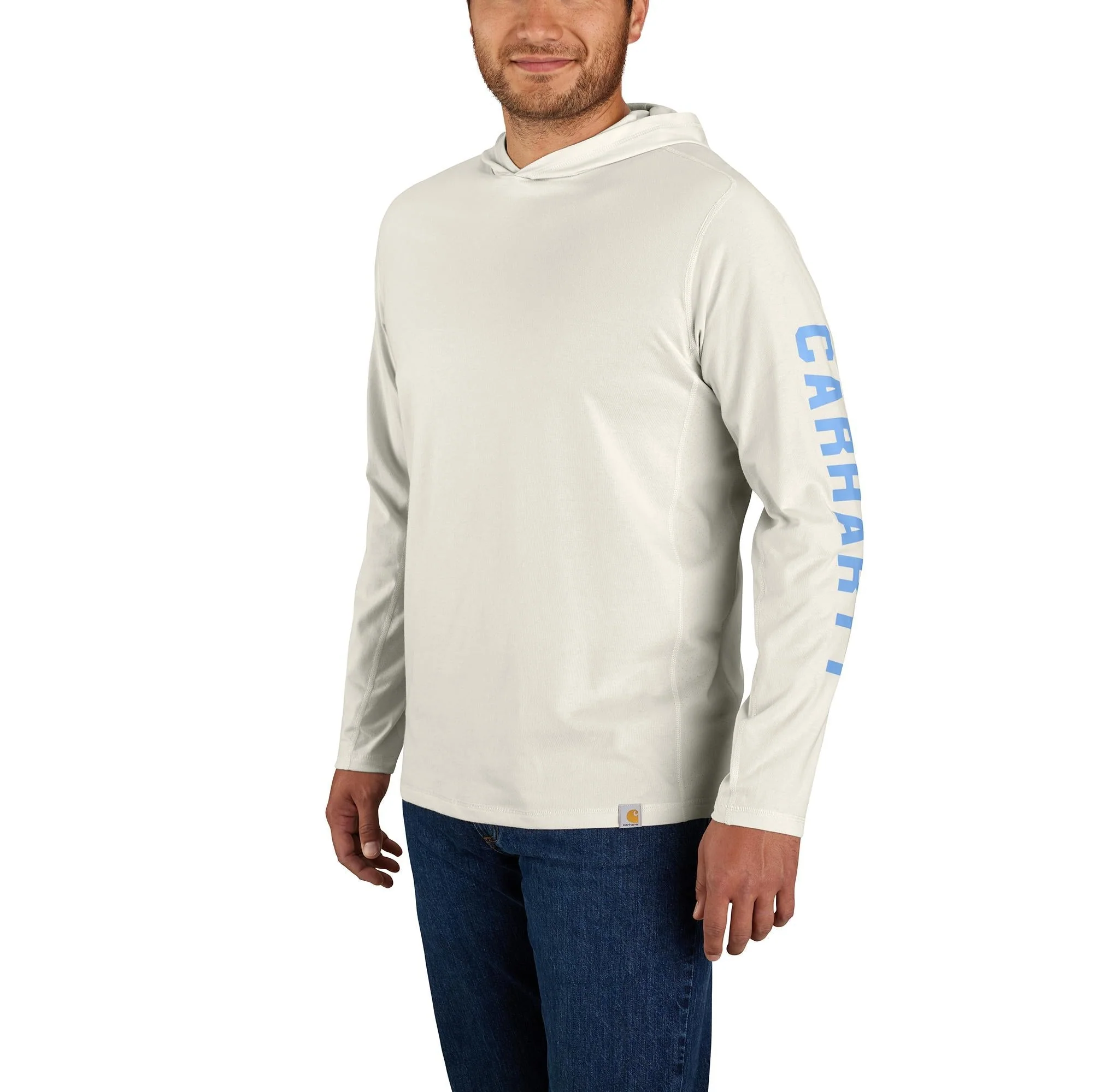 Carhartt Men's ForceĀ® Relaxed Fit Logo Hooded Long Sleeve T-Shirt - Image 4