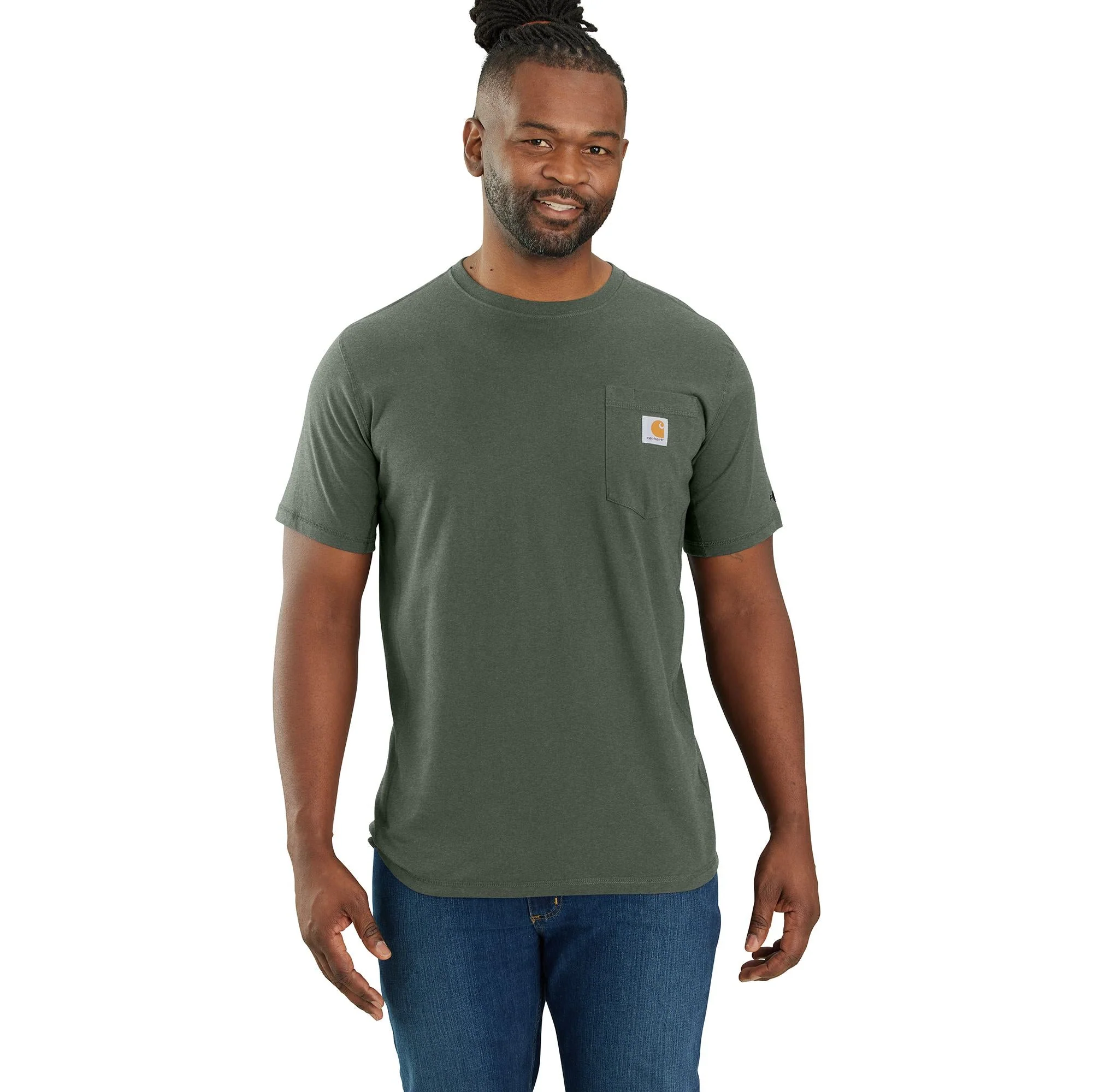 Carhartt Men's Force® Relaxed Fit Midweight Short Sleeve Pocket Tee - Image 12