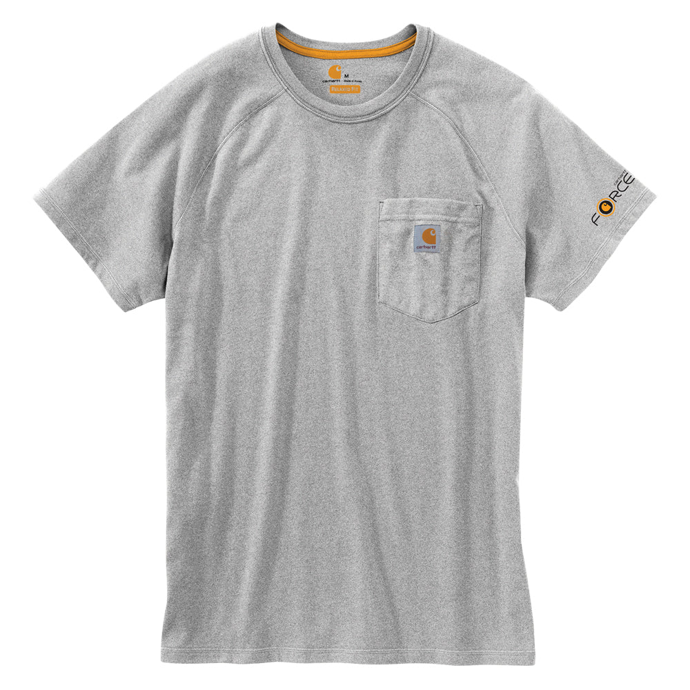 Carhartt Men's Force® Delmont Short Sleeve T-Shirt_Heather Grey - Image 2