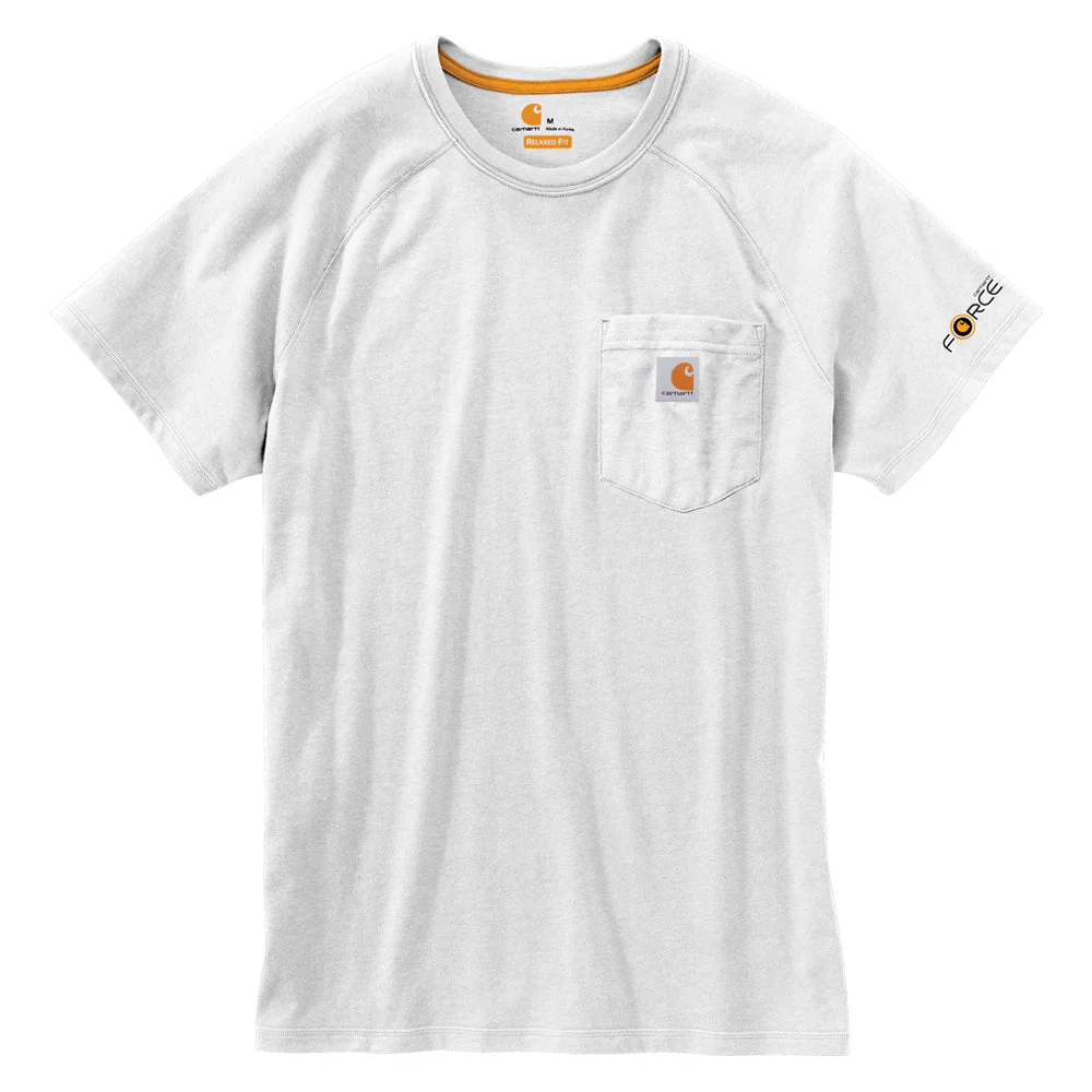 Carhartt Men's Force® Delmont Short Sleeve T-Shirt_White - Image 2
