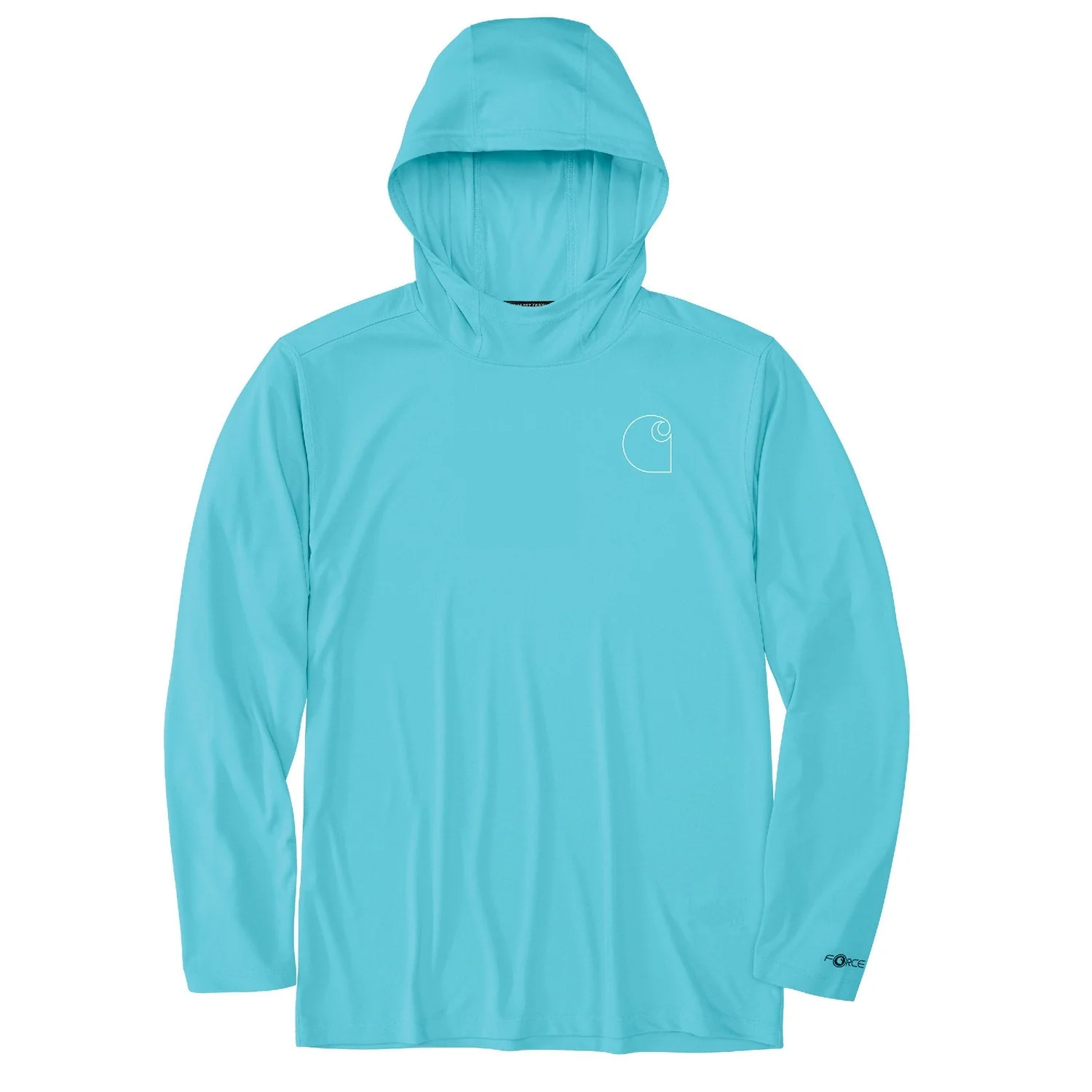 Carhartt Men's Force Sun Defender Hooded Logo Long Sleeve T-Shirt - Image 9