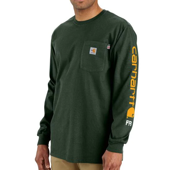 Carhartt Men's Flame Resistant Force® Graphic Long Sleeve T-Shirt - Image 3