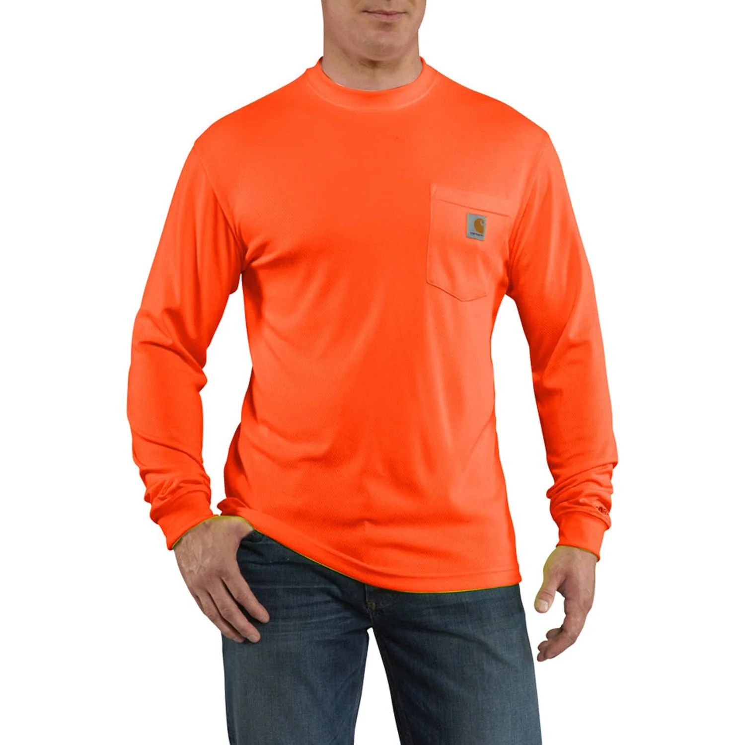 Carhartt Men's Force Color Enhanced Hi-Vis Long Sleeve T-Shirt - Image 4