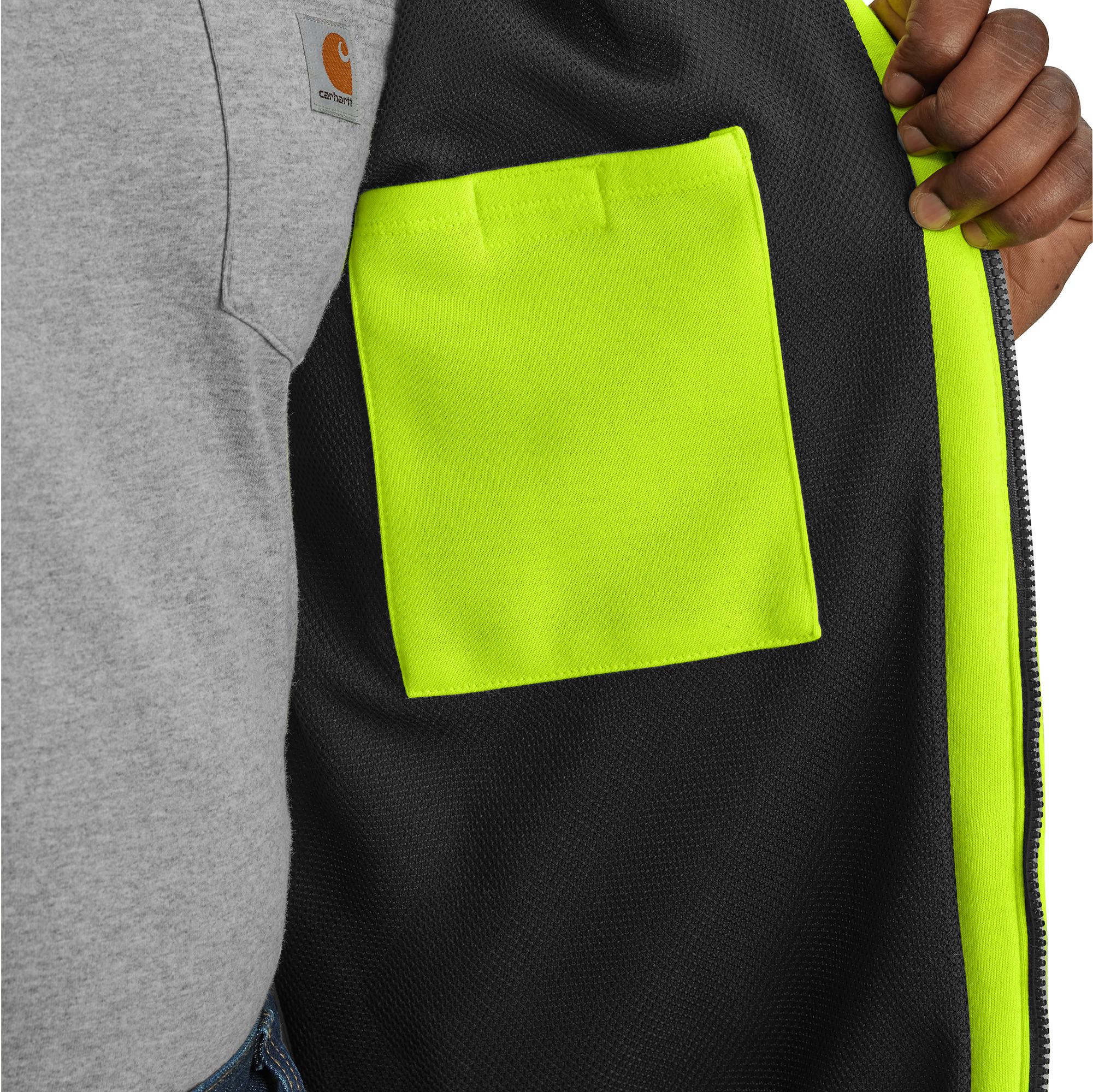 Carhartt Men's Hi-Vis Rain Defender® Thermal Lined Class 3 Sweatshirt - Image 4
