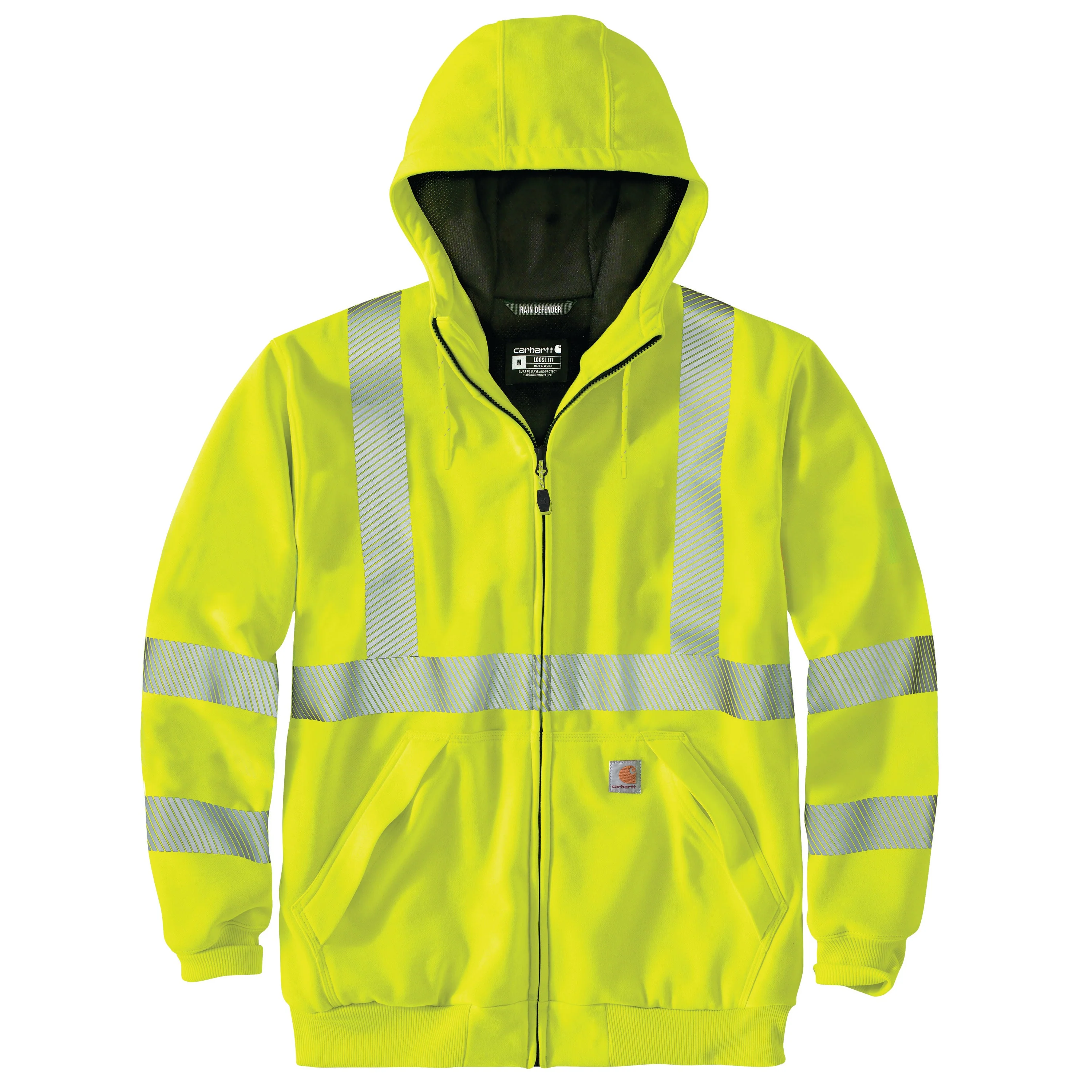 Carhartt Men's Hi-Vis Rain Defender® Thermal Lined Class 3 Sweatshirt - Image 5