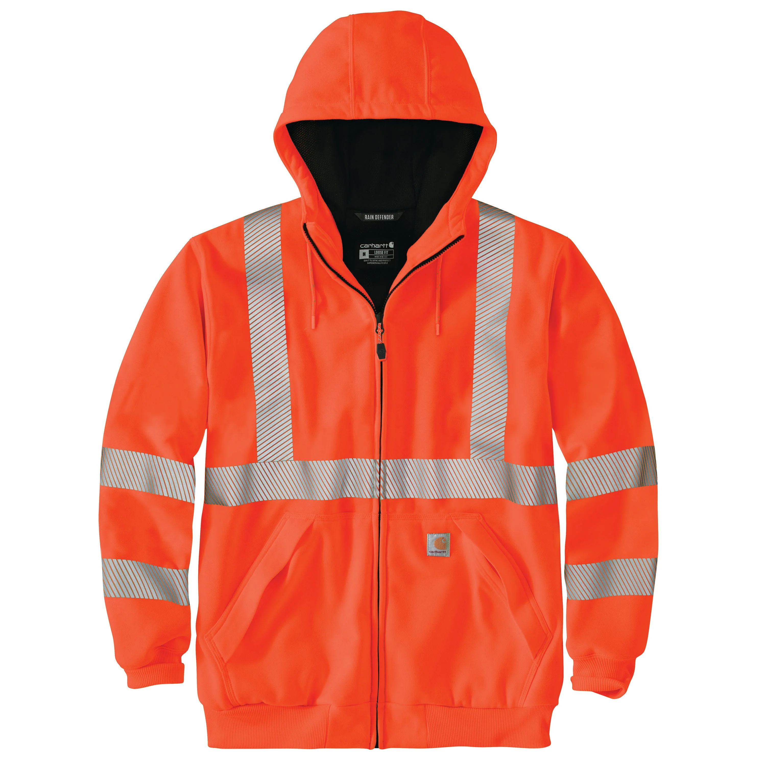 Carhartt Men's Hi-Vis Rain Defender® Thermal Lined Class 3 Sweatshirt - Image 9