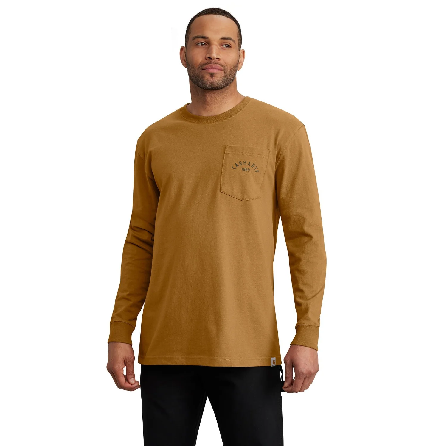 Carhartt Men's Heavyweight Pocket Longhorn Graphic Long Sleeve T-Shirt - Image 3