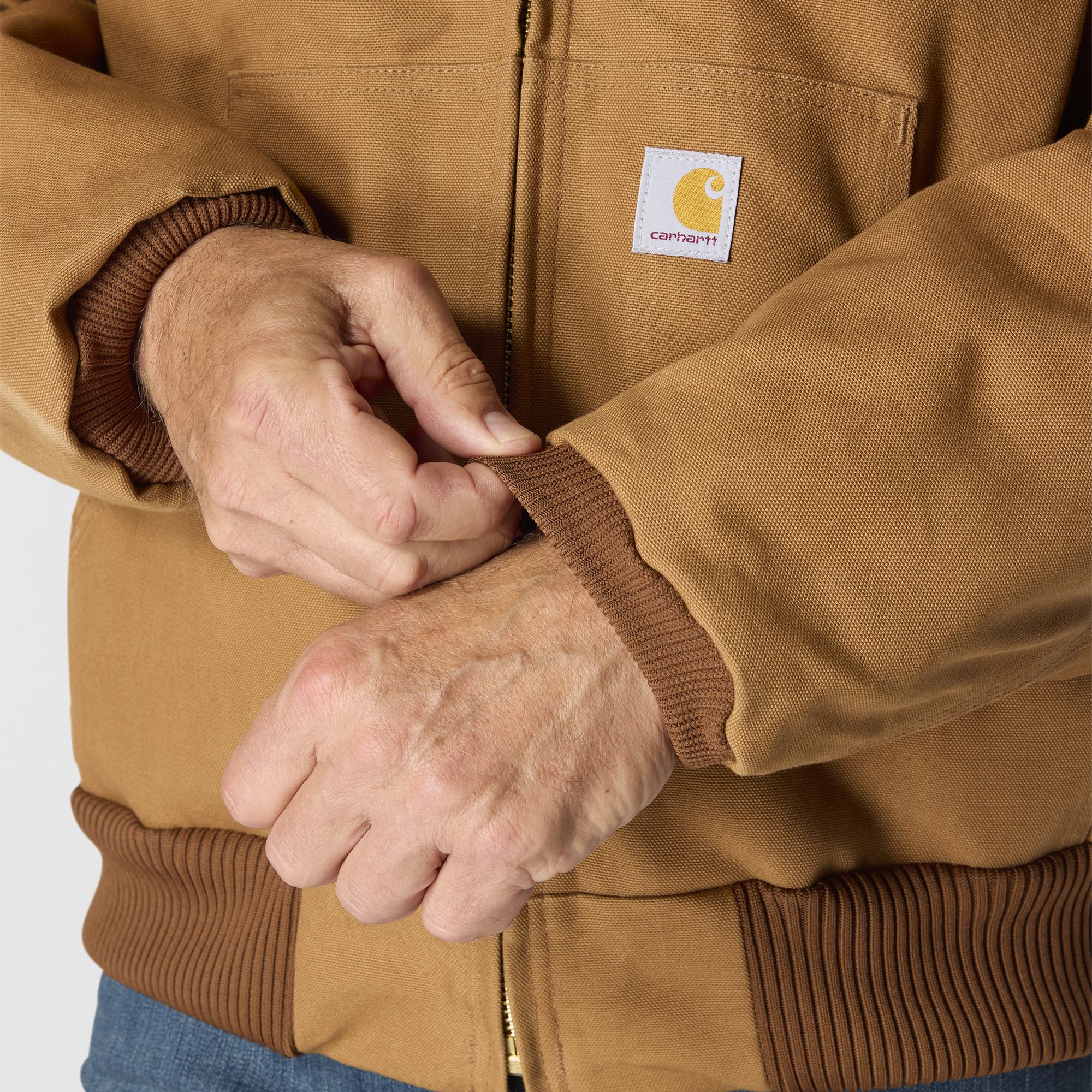 Carhartt Men's Flannel Lined Firm Duck Zip Hooded Active Jacket - Image 15