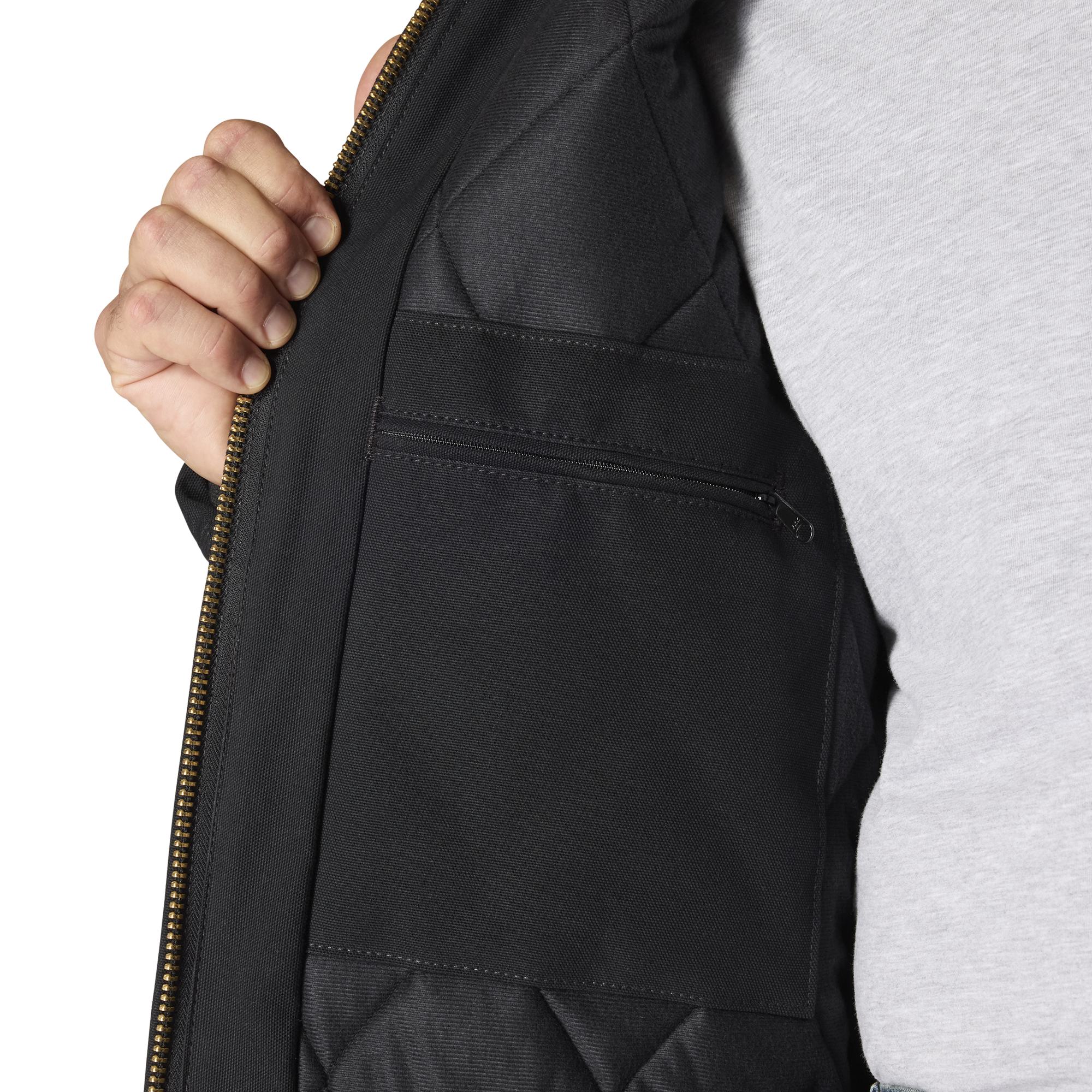 Carhartt Men's Flannel Lined Firm Duck Zip Hooded Active Jacket - Image 5