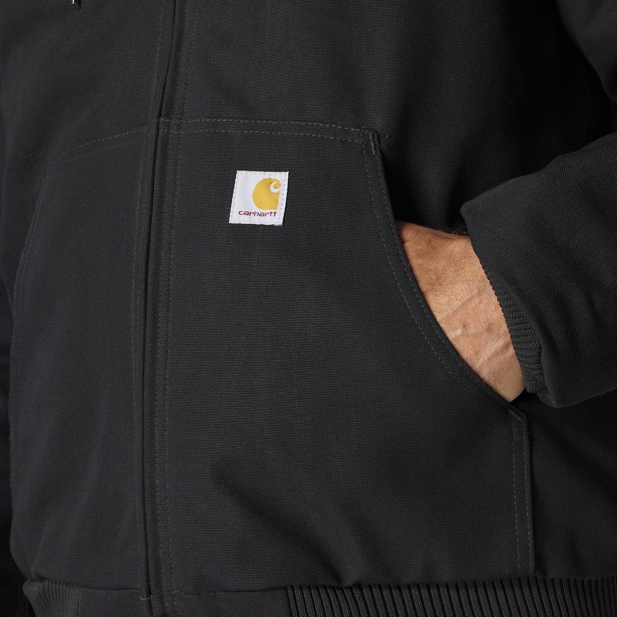Carhartt Men's Flannel Lined Firm Duck Zip Hooded Active Jacket - Image 6