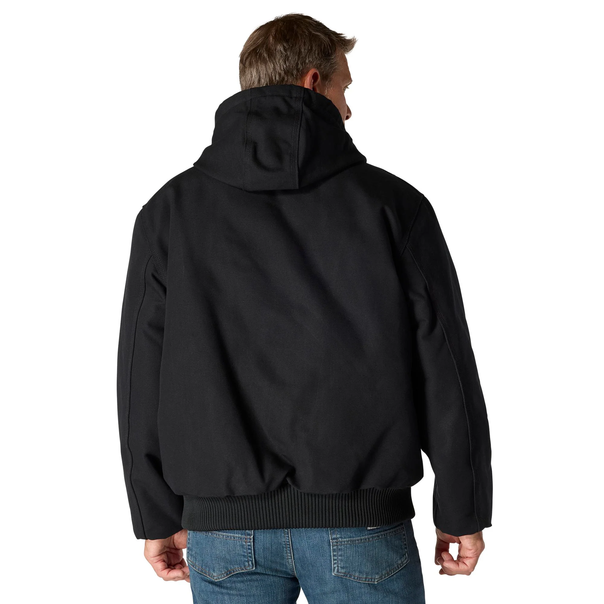 Carhartt Men's Flannel Lined Firm Duck Zip Hooded Active Jacket - Image 8