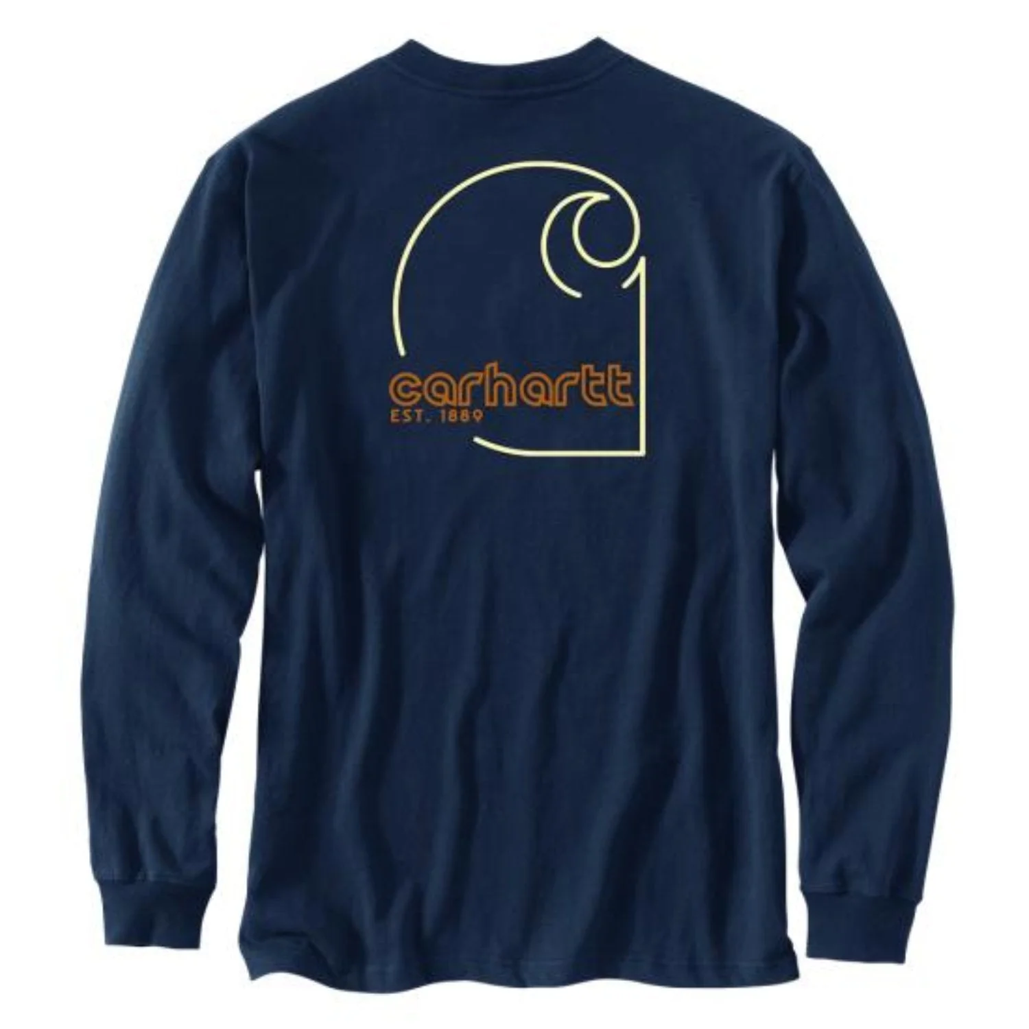 Carhartt Men's Loose Fit Heavyweight Graphic Long Sleeve T-Shirt - Image 3
