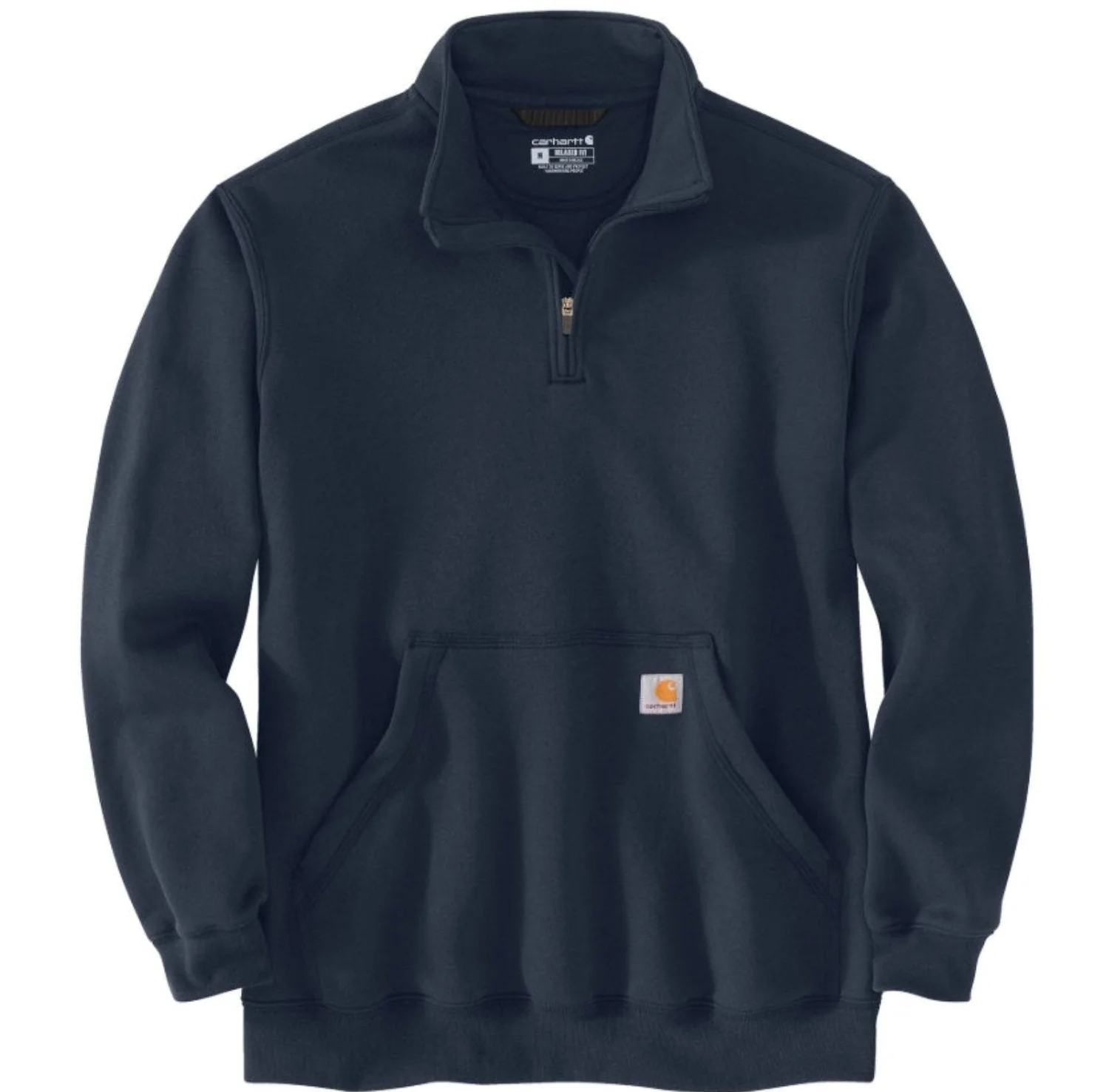 Carhartt Men's Loose Fit Midweight Quarter Zip Mock Neck Sweatshirt