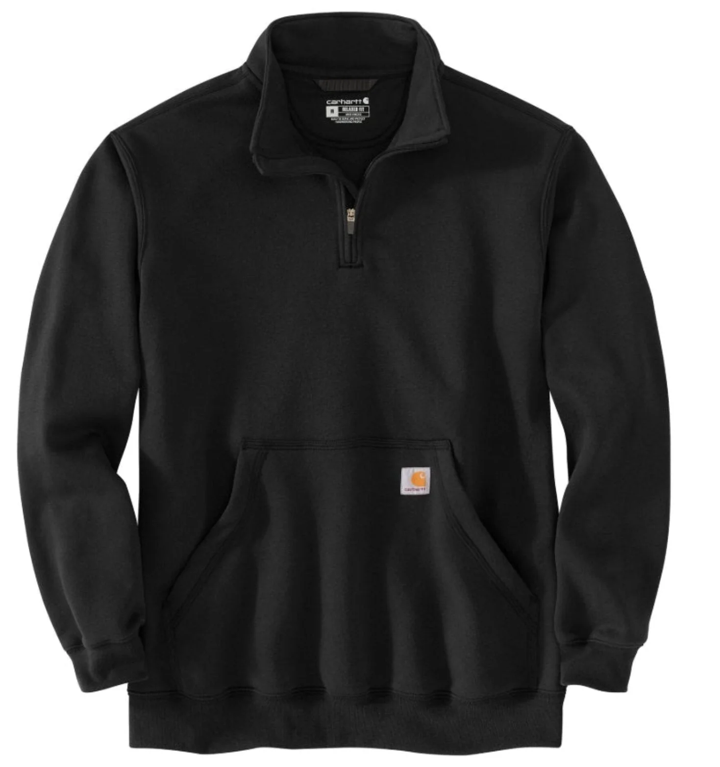 Carhartt Men's Loose Fit Midweight Quarter Zip Mock Neck Sweatshirt - Image 2