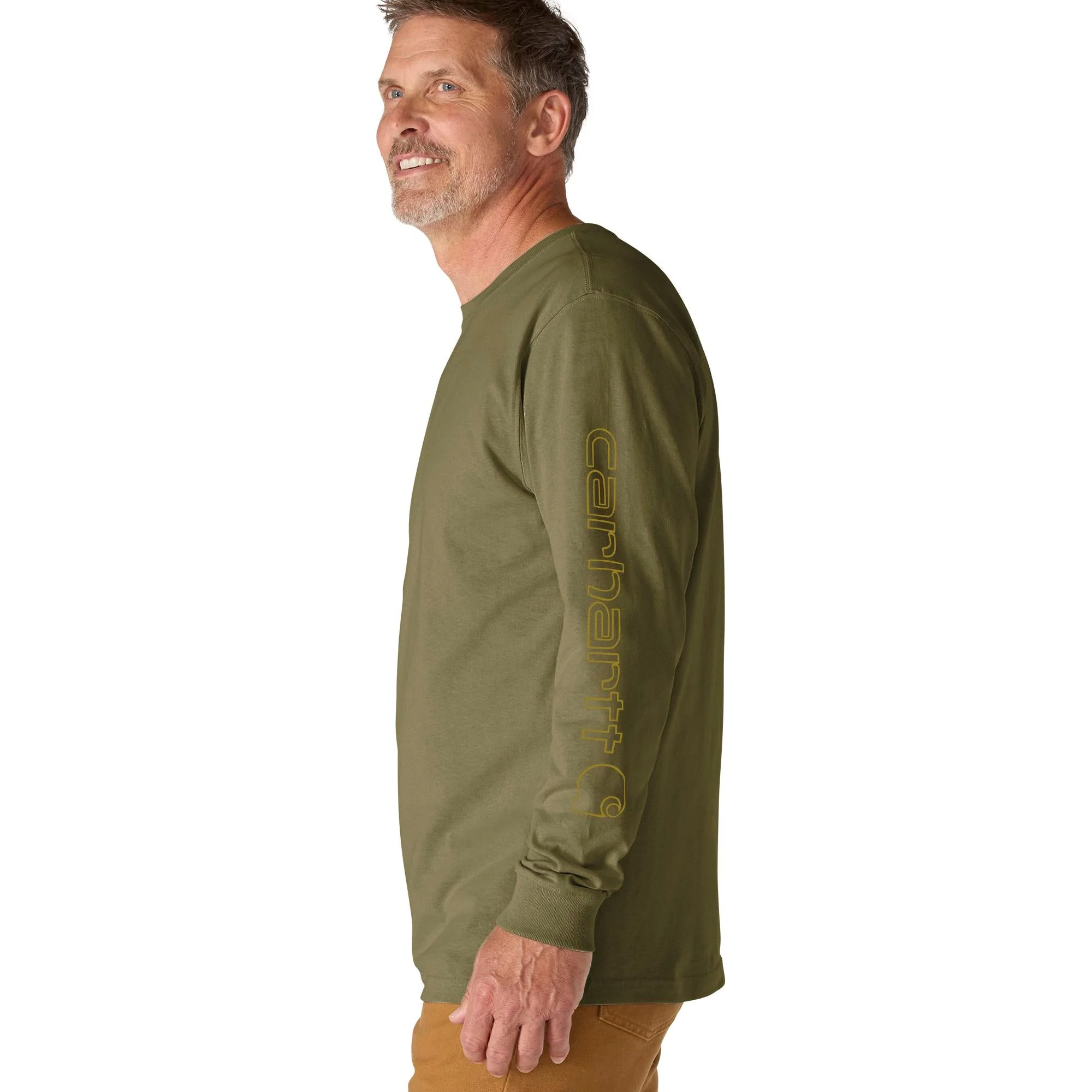 Carhartt Men's Signature Logo Long Sleeve T-Shirt - Image 10