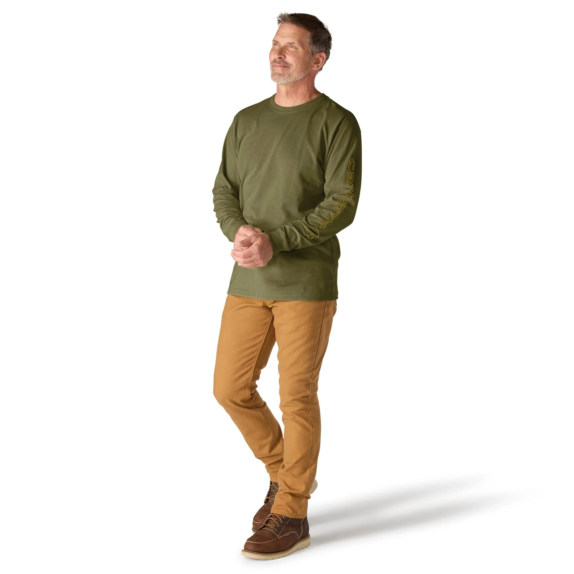 Carhartt Men's Signature Logo Long Sleeve T-Shirt - Image 12