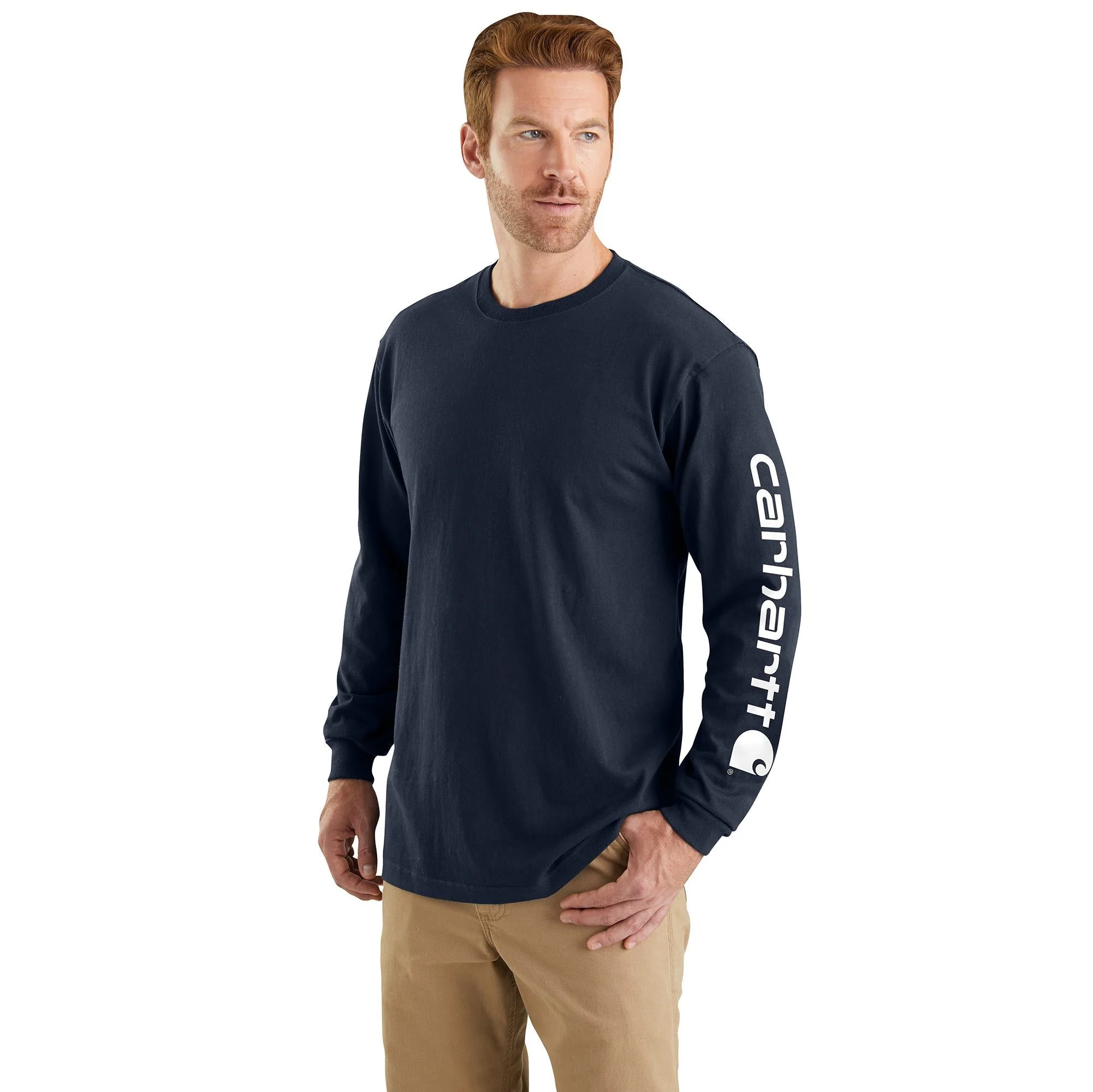 Carhartt Men's Signature Logo Long Sleeve T-Shirt - Image 19