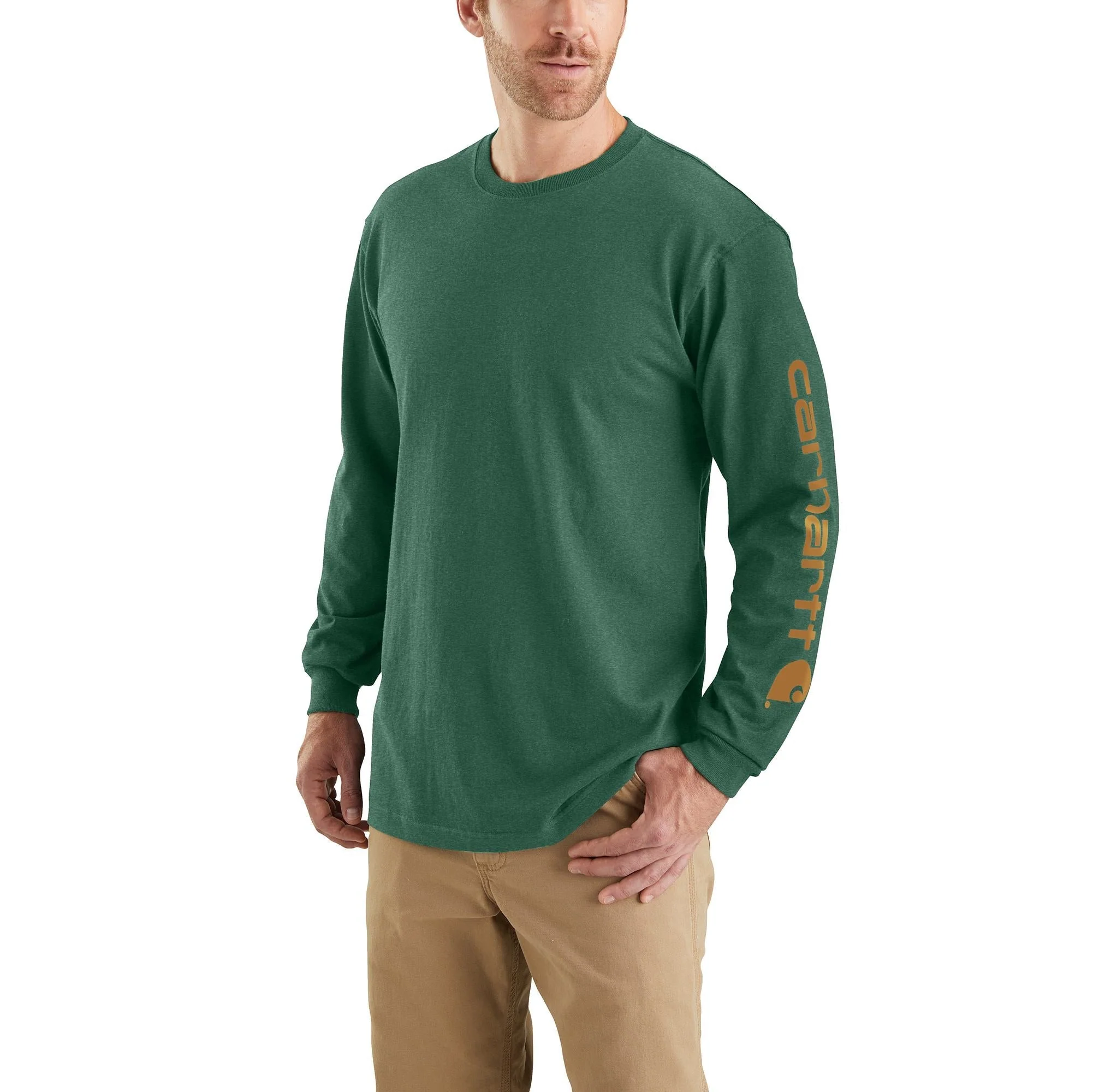 Carhartt Men's Signature Logo Long Sleeve T-Shirt - Image 7
