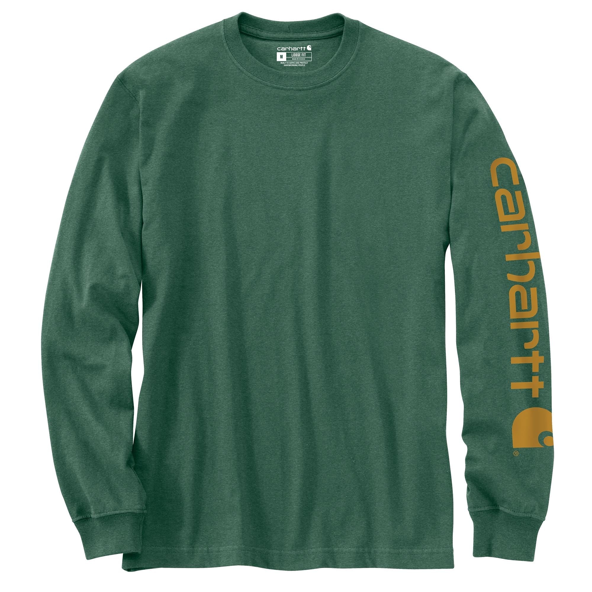 Carhartt Men's Signature Logo Long Sleeve T-Shirt - Image 8