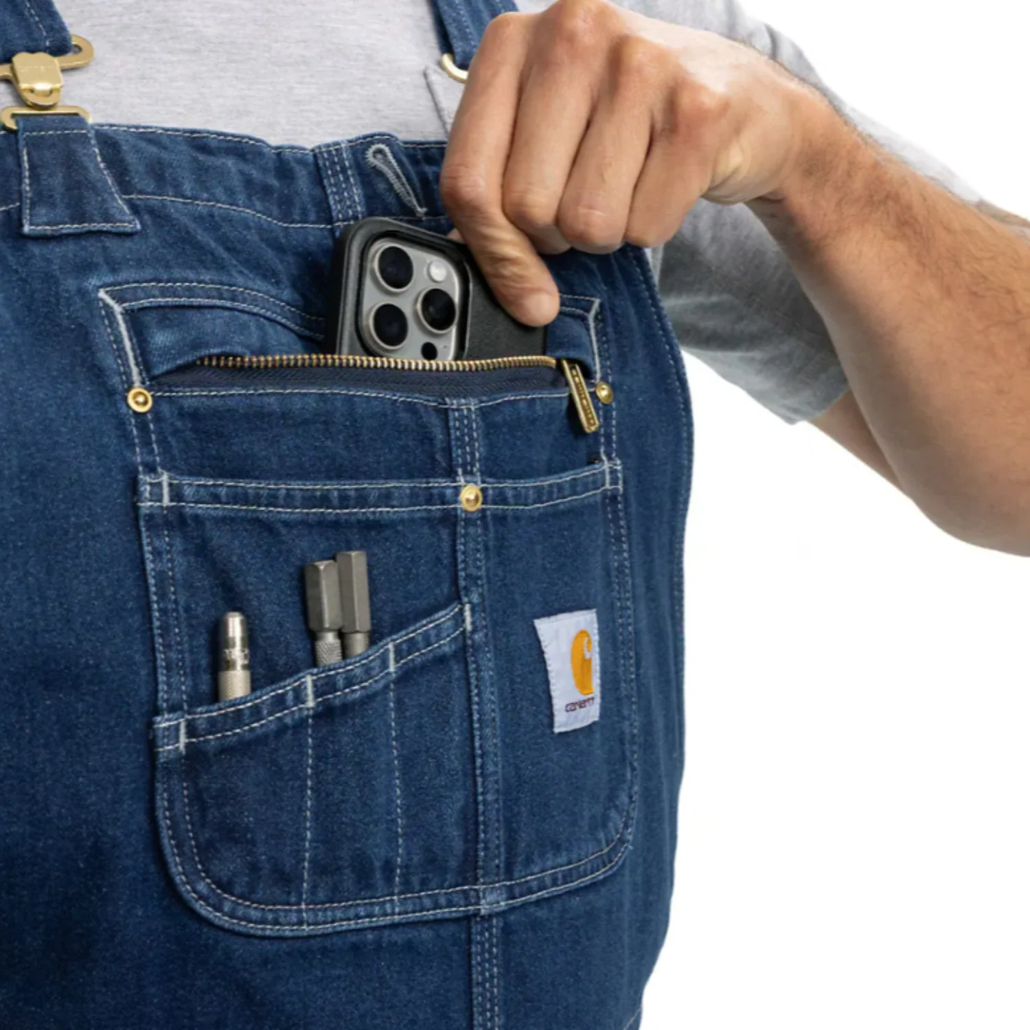 Carhartt Men's Loose Fit Denim Bib Overall - Image 3