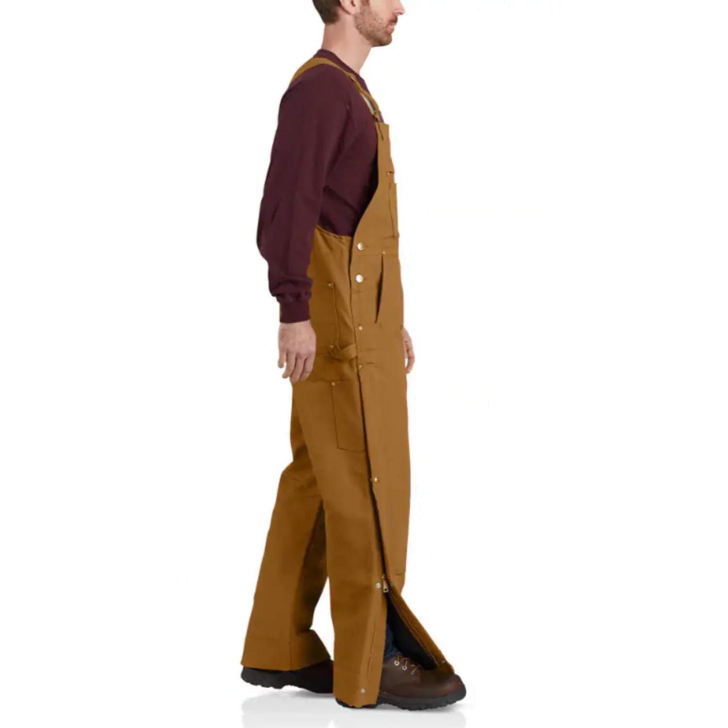 Carhartt Men's Loose Fit Firm Duck Insulated Bib - Image 2