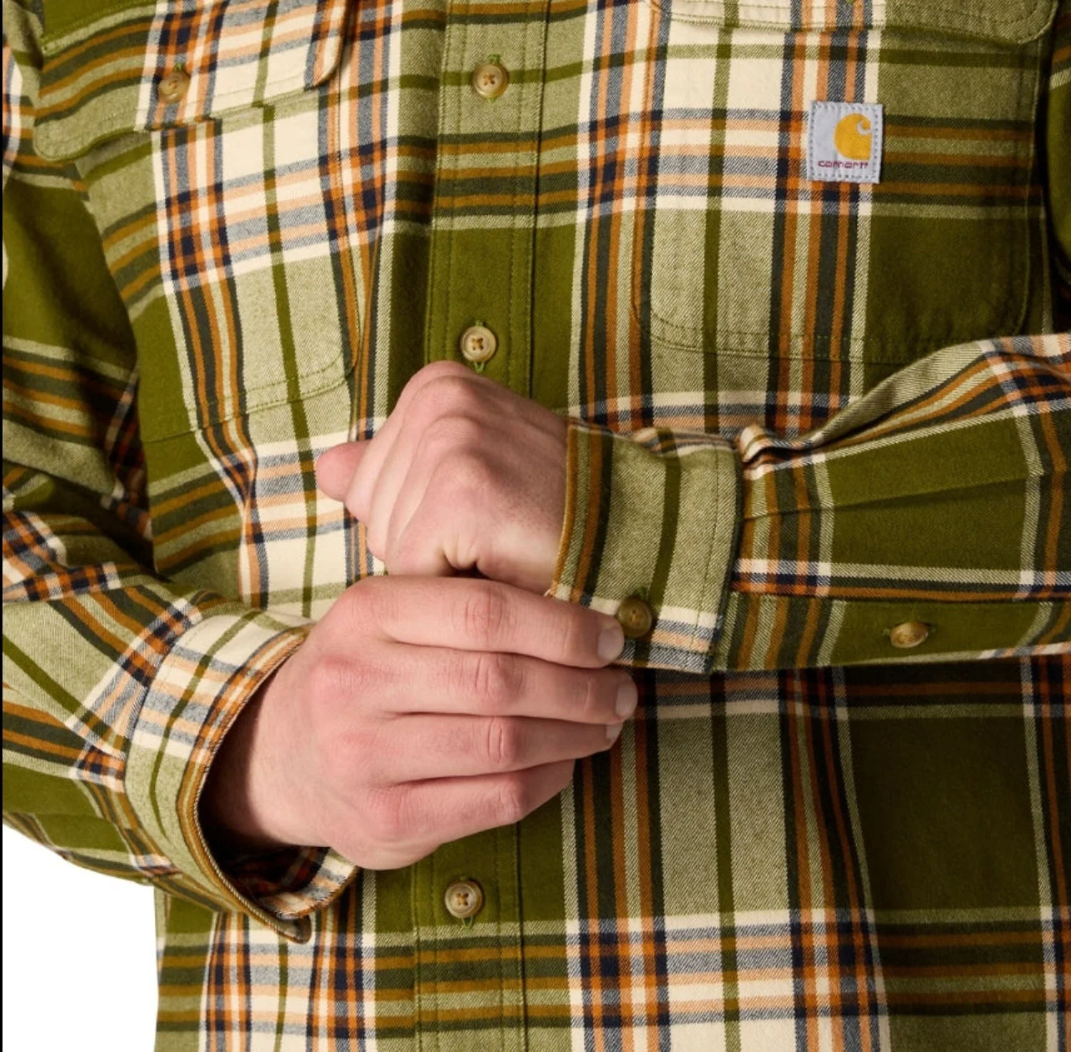 Carhartt Men's Loose Fit Heavyweight Long Sleeve Flannel Plaid Work Shirt - Image 3