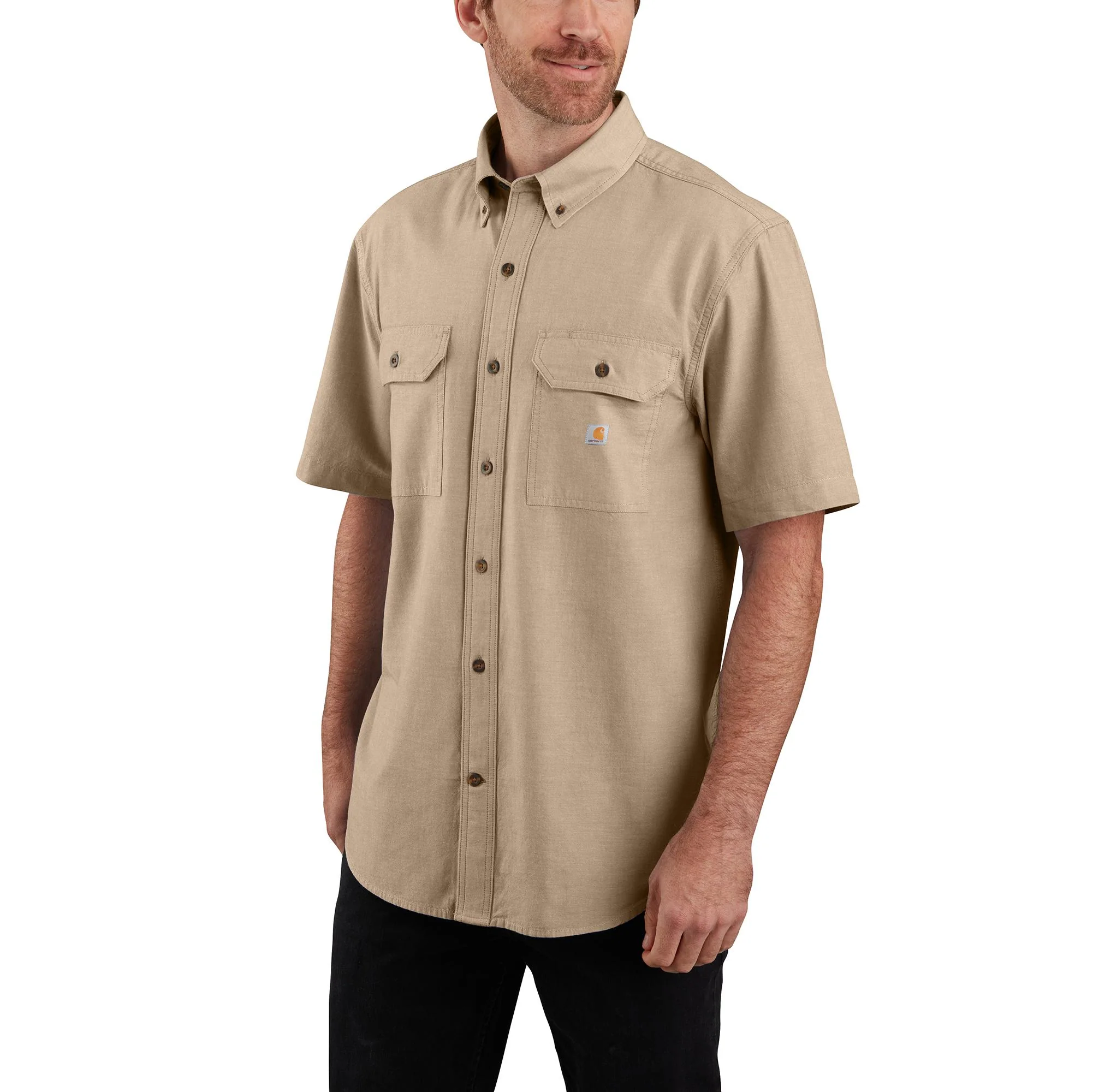 Carhartt Men's Loose Fit Midweight Chambray Short Sleeve Shirt - Image 2