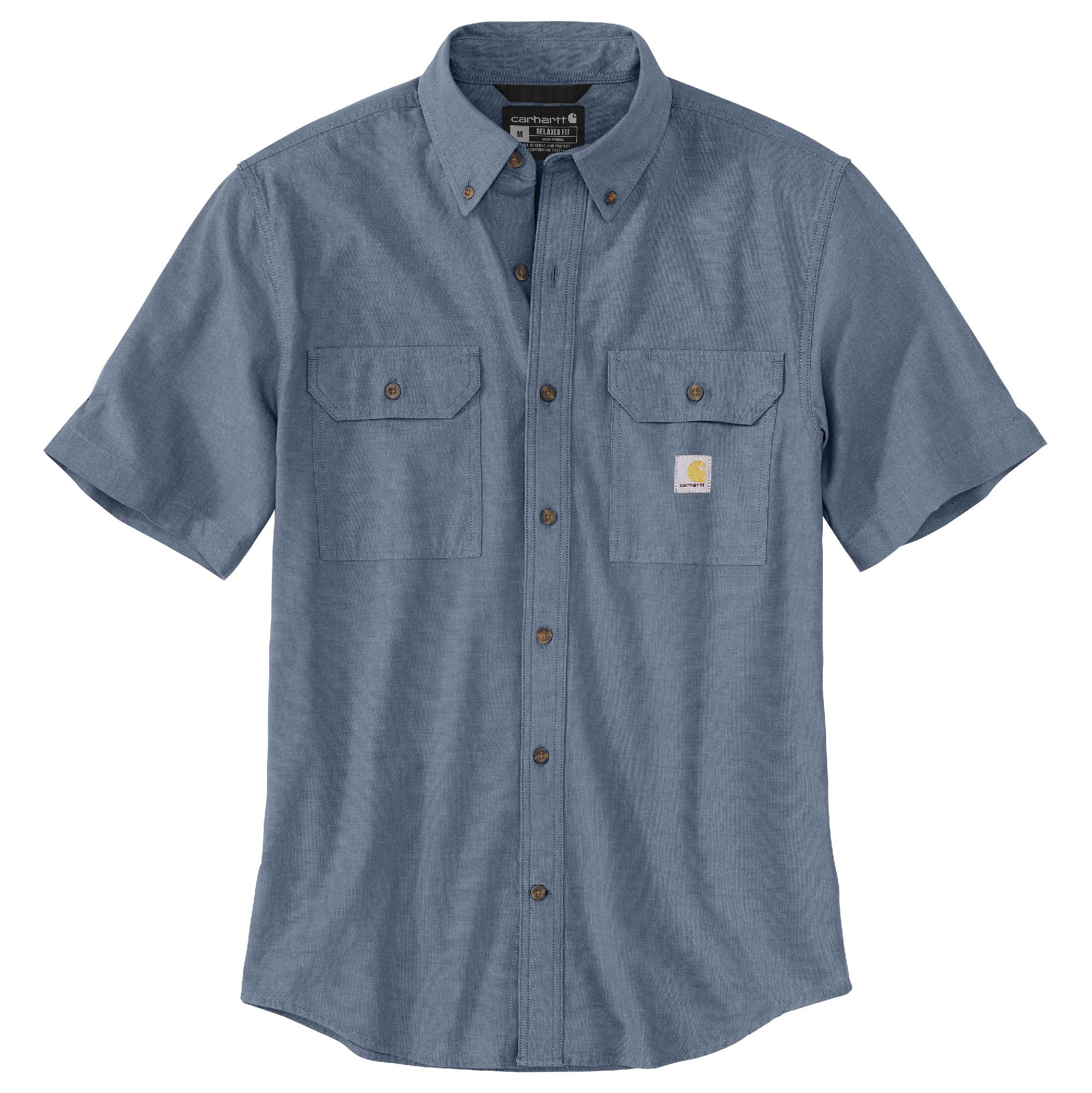 Carhartt Men's Loose Fit Midweight Chambray Short Sleeve Shirt - Image 3
