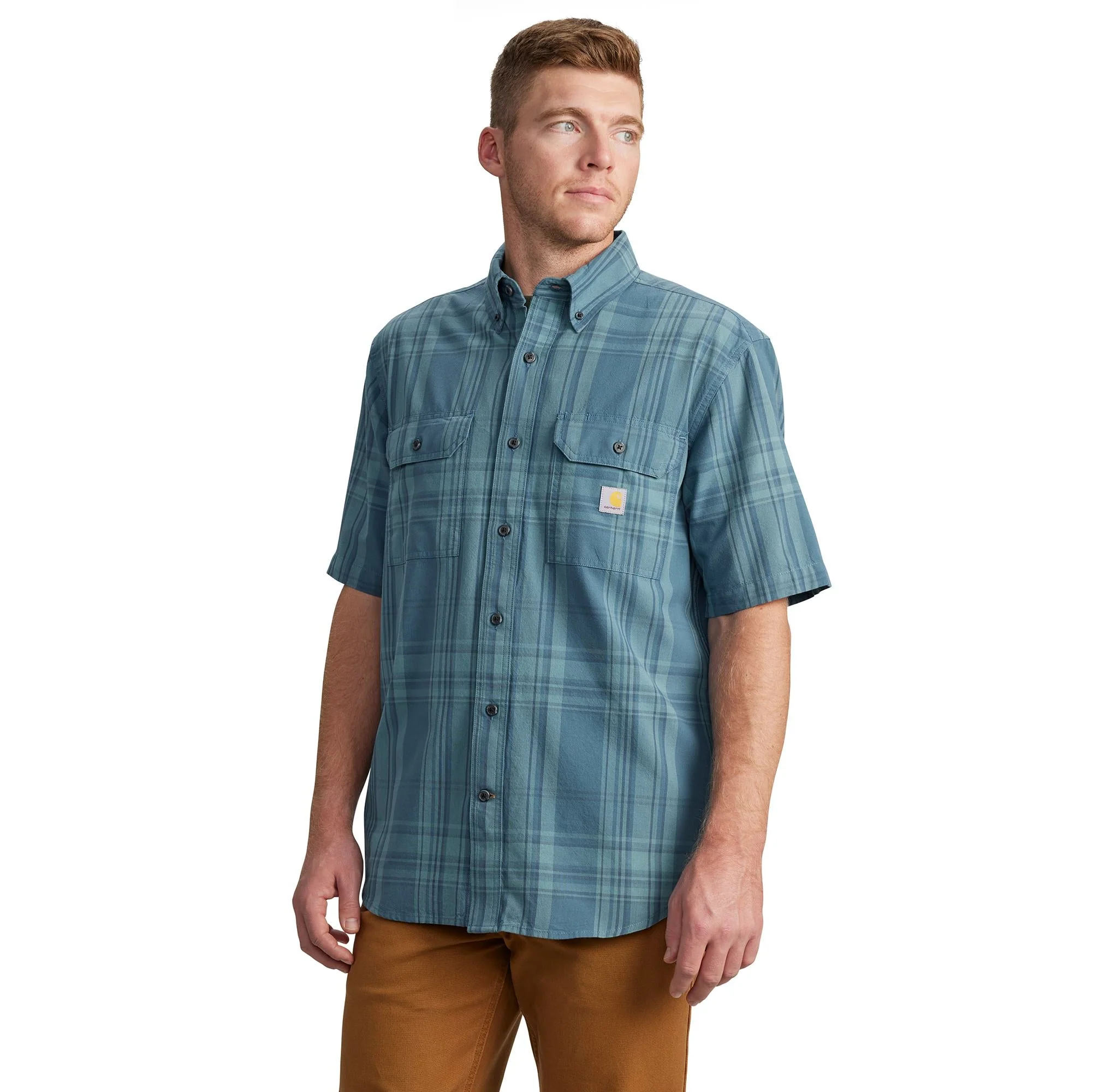 Carhartt Men's Loose Fit Midweight Button-Down Short Sleeve Work Shirt - Image 2