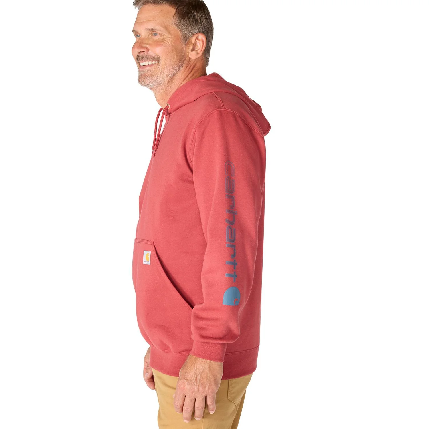 Carhartt Men's Signature Logo Hooded Pullover Sweatshirt - Image 68