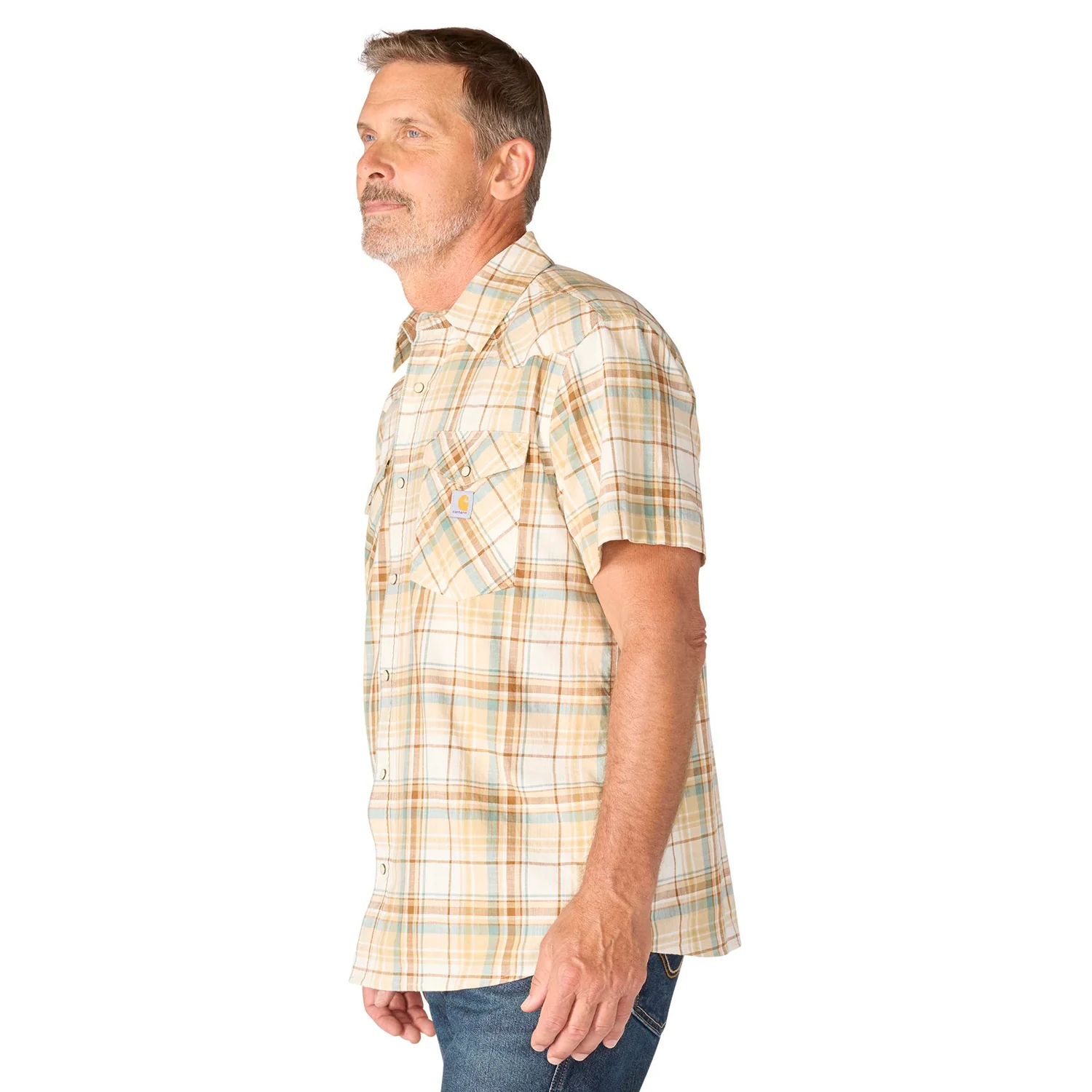 Carhartt Men's Montana Bozeman Relaxed Short Sleeve Plaid Shirt - Image 13