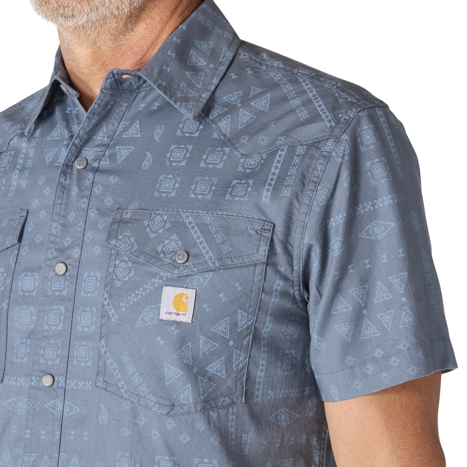 Carhartt Men's Montana Bozeman Relaxed Short Sleeve Plaid Shirt - Image 19