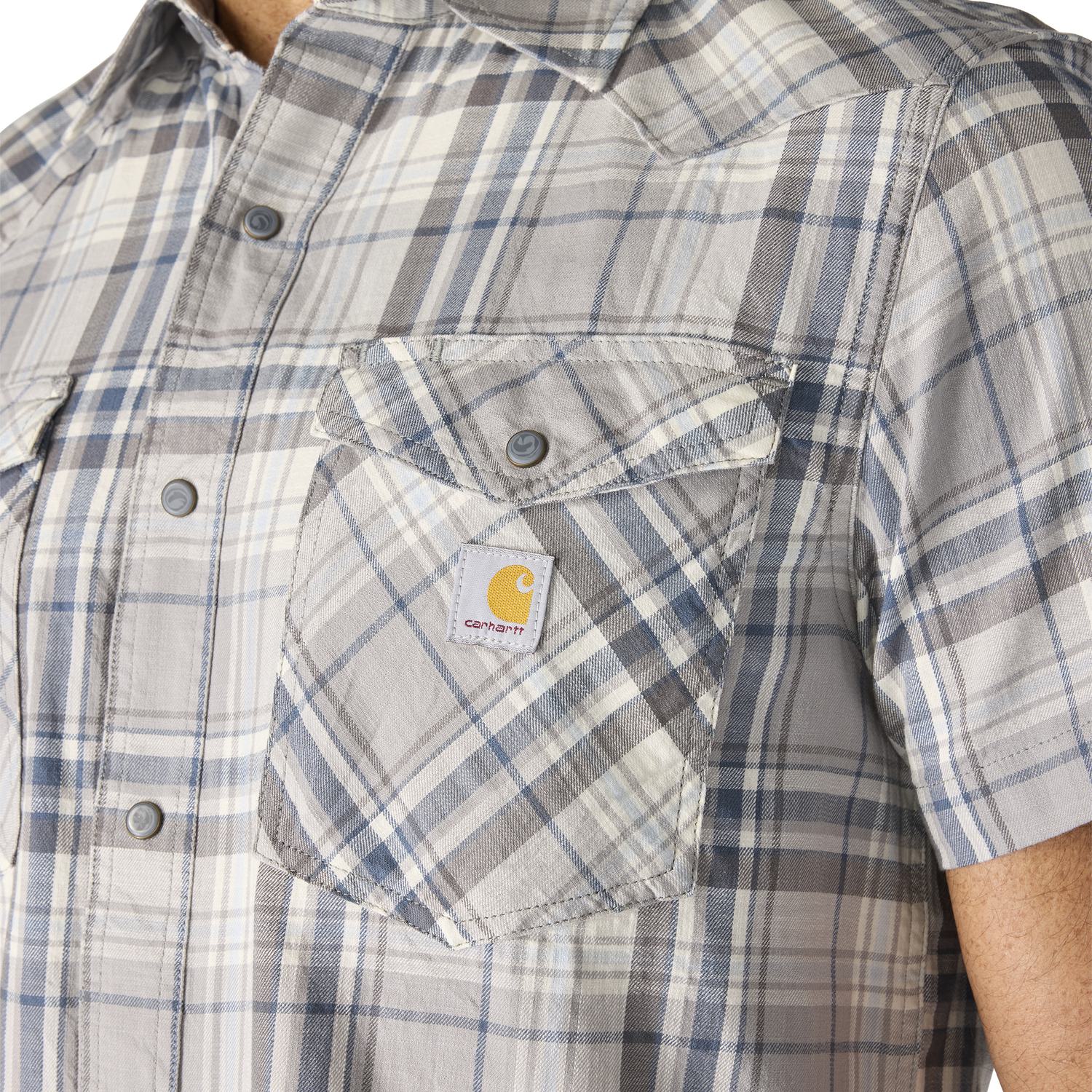 Carhartt Men's Montana Bozeman Relaxed Short Sleeve Plaid Shirt - Image 4