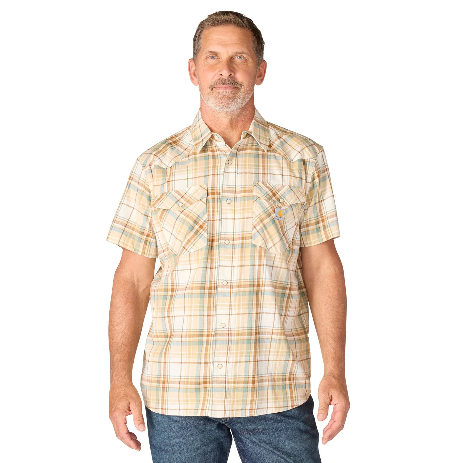 Carhartt Men's Montana Bozeman Relaxed Short Sleeve Plaid Shirt - Image 8